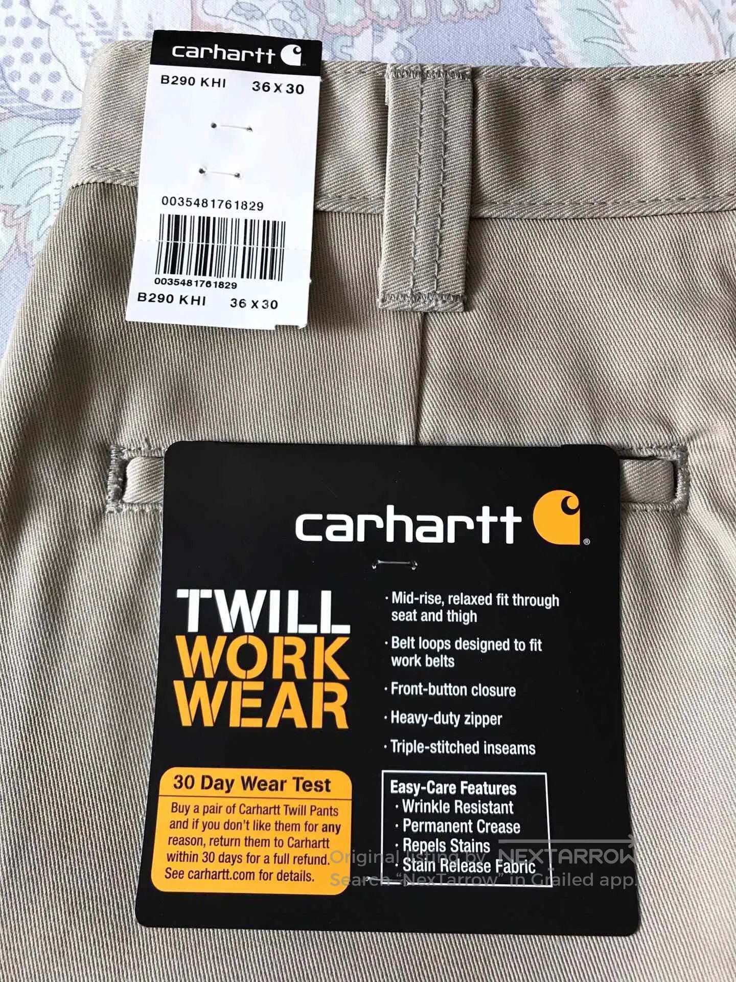 Carhartt Carhartt B290 KHI Khaki Work Pants W36L30. Size US 36 / EU 52 - 8 Thumbnail