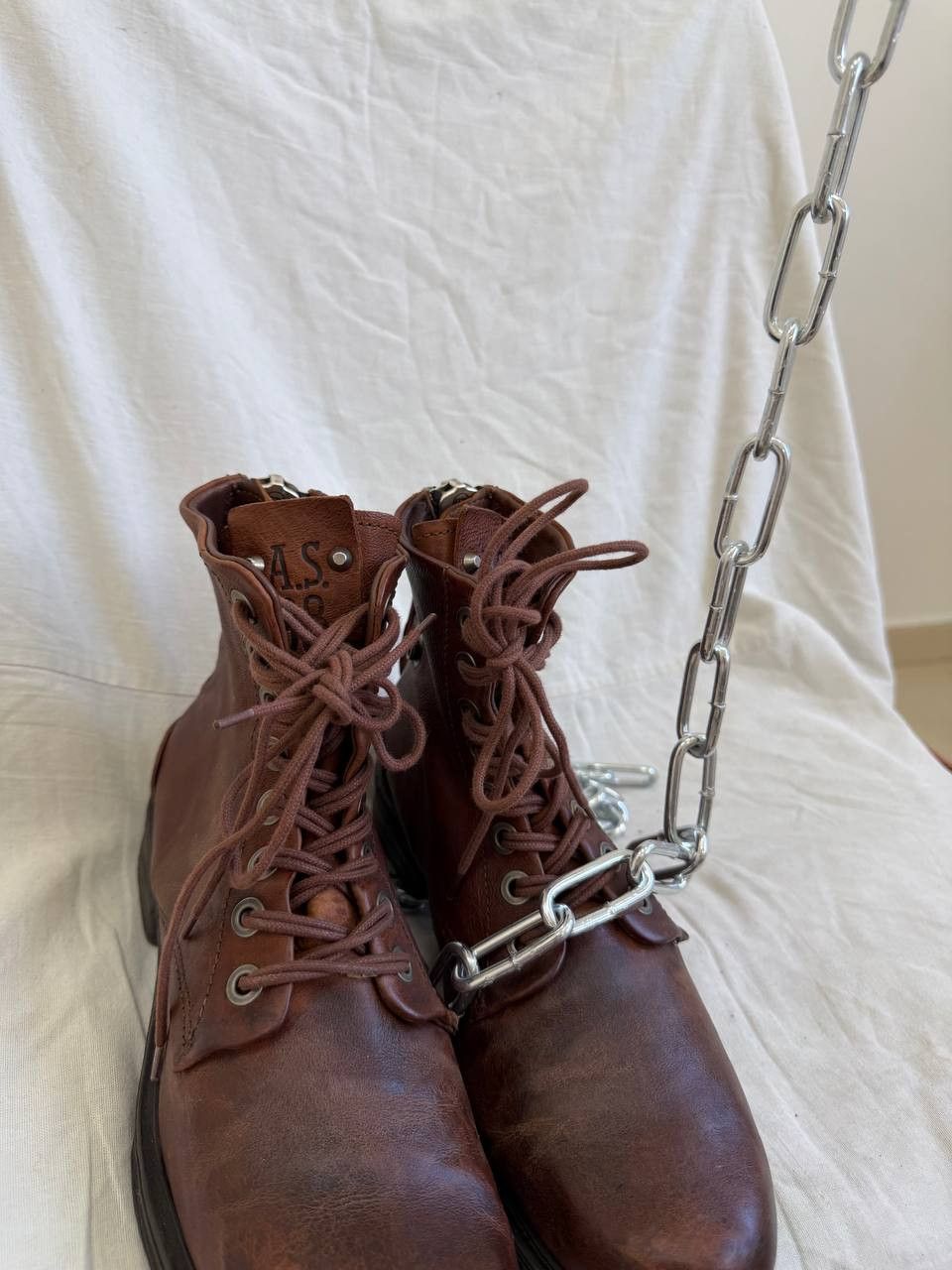 A.S.98 Avant Garde A.S. 98 14th Addiction Style Leather Boots Size US 7 / IT 37 - 8 Thumbnail