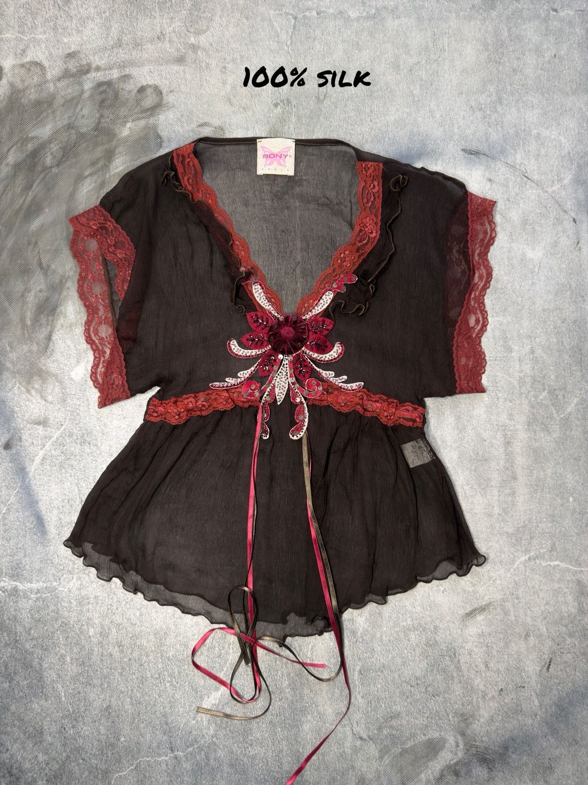 Other Bony paris silk shirt 100% silk fairy core Size L / US 10 / IT 46 - 1 Thumbnail