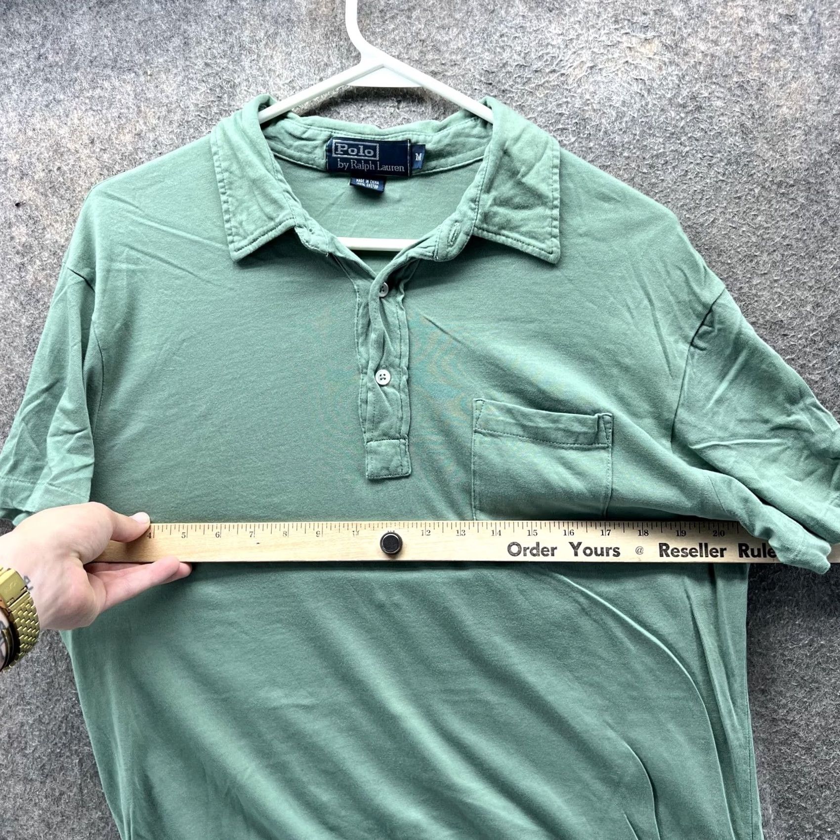 Polo Ralph Lauren Polo Ralph Lauren Polo Shirt Mens Medium Green Pocket 100% Cotton Casual Shirt AI Size US M / EU 48-50 / 2 - 4 Thumbnail