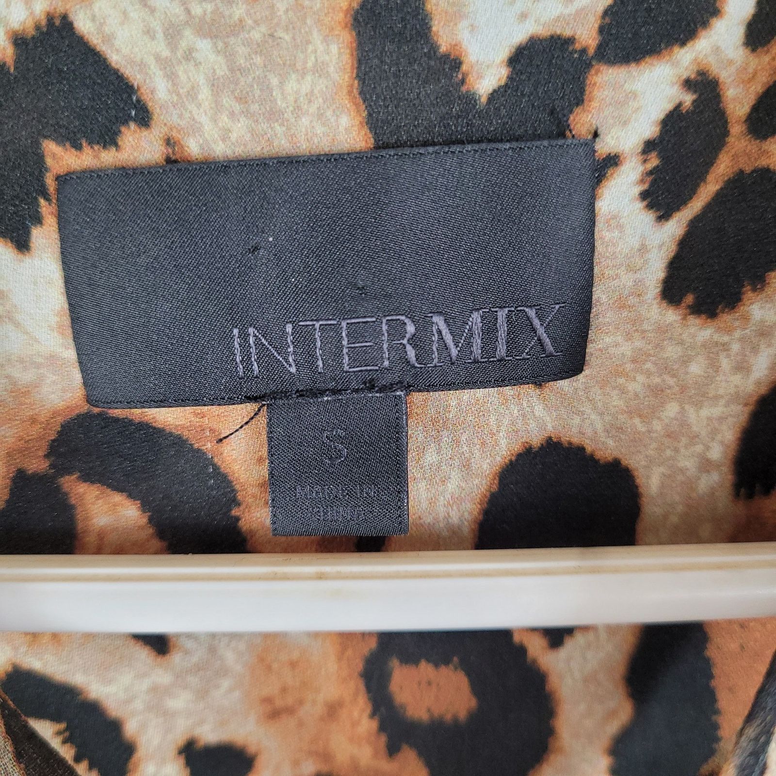 INTERMIX Intermix cheetah print sheer ruffled long sleeve dress Size S / US 4 / IT 40 - 5 Thumbnail