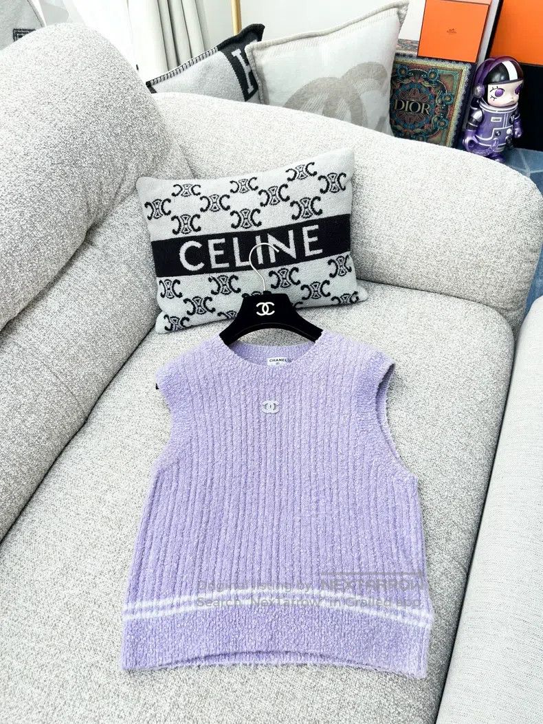 Chanel Chanel 22P spring and summer taro purple vest Size XS / US 0-2 / IT 36-38 - 1 Thumbnail