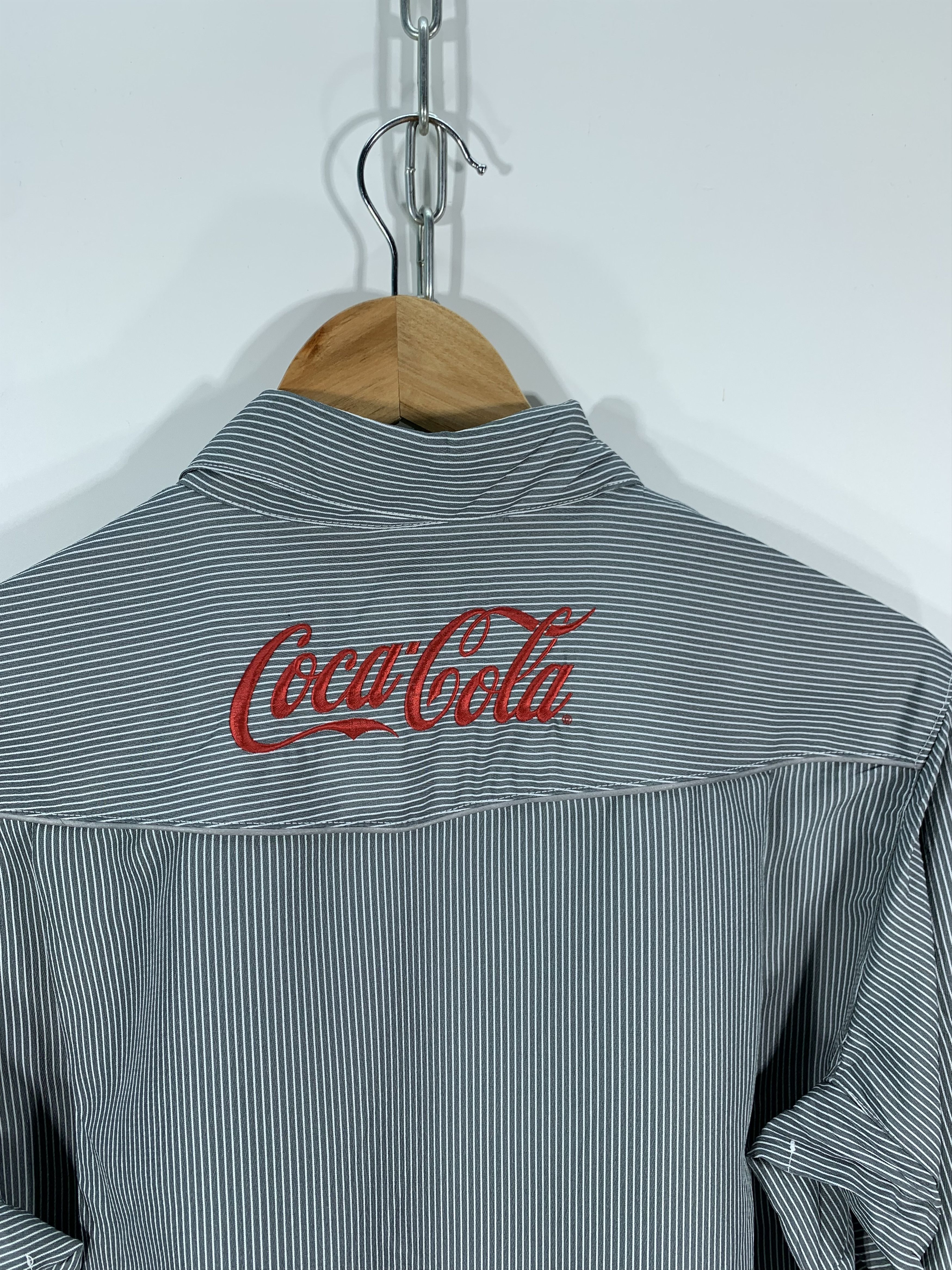 Coca Cola × Flannel × Vintage Vintage Cocacola Stripe Flannel Size US M / EU 48-50 / 2 - 8 Thumbnail