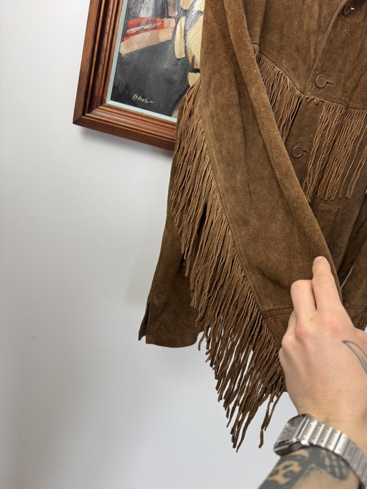 Lee Lee Storm Rider 80s Vintage Suede Fringe Leather Jacket Rare Size US M / EU 48-50 / 2 - 3 Thumbnail
