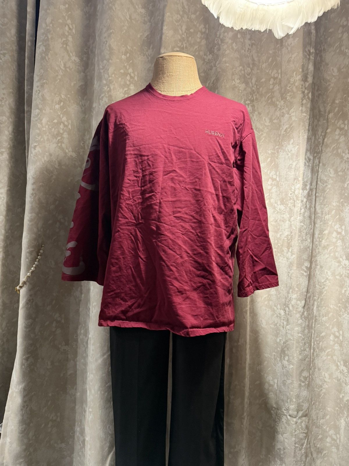 Other HUSENJI Long Sleeve Graphic Tee Bold Streetwear Vibe Size US M / EU 48-50 / 2 - 1 Thumbnail