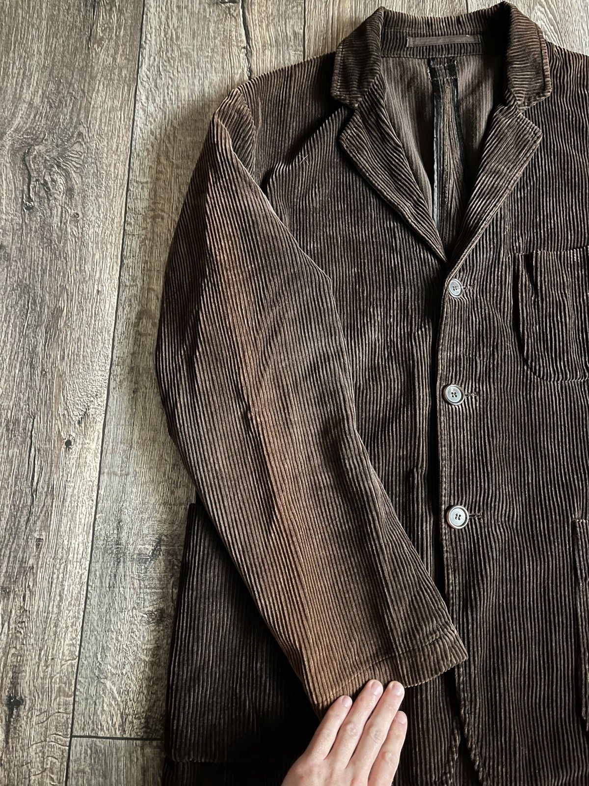 C.P. Company × Massimo Osti Vintage 00s C.P. Company 3 Buttons Velvet Italian Blazer Size 52R - 4 Thumbnail