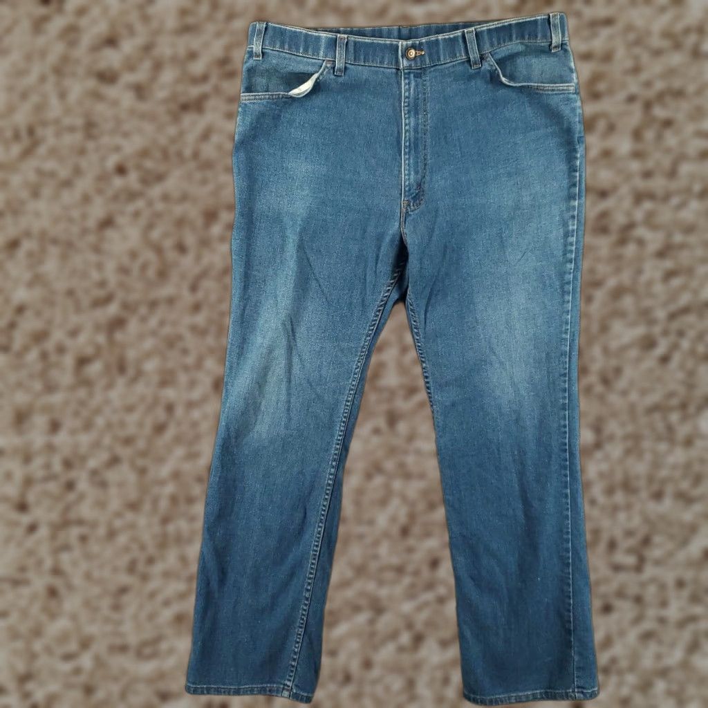 Levi's VINTAGE Levi's Action Jeans Mens 40x32 Blue Distressed 90s Denim 5-Pocket Regular Fit Size US 40 / EU 56 - 1 Thumbnail