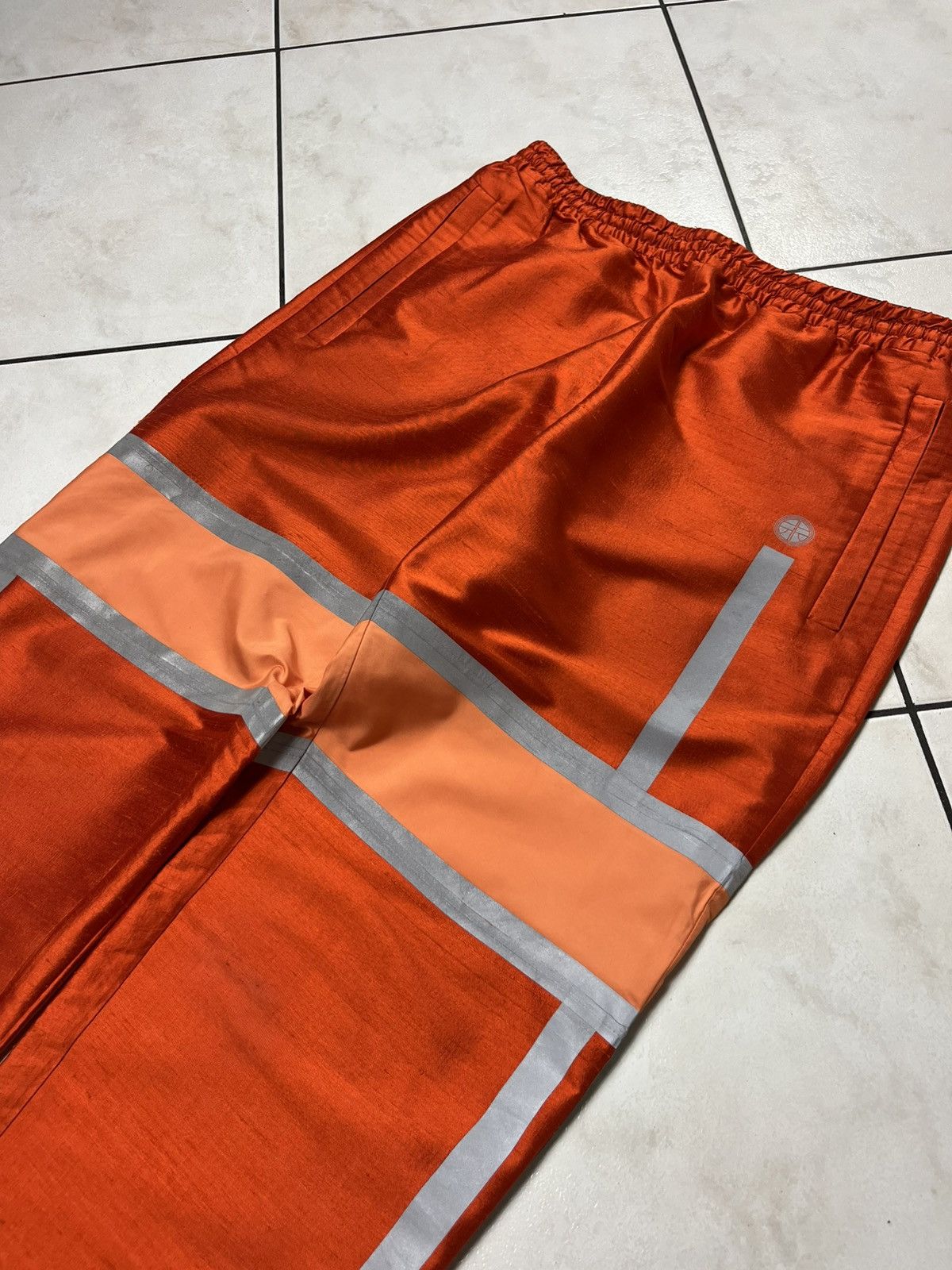 Astrid Andersen × Designer Astrid Andersen silk silver tape track pants reflective Size US 32 / EU 48 - 8 Thumbnail