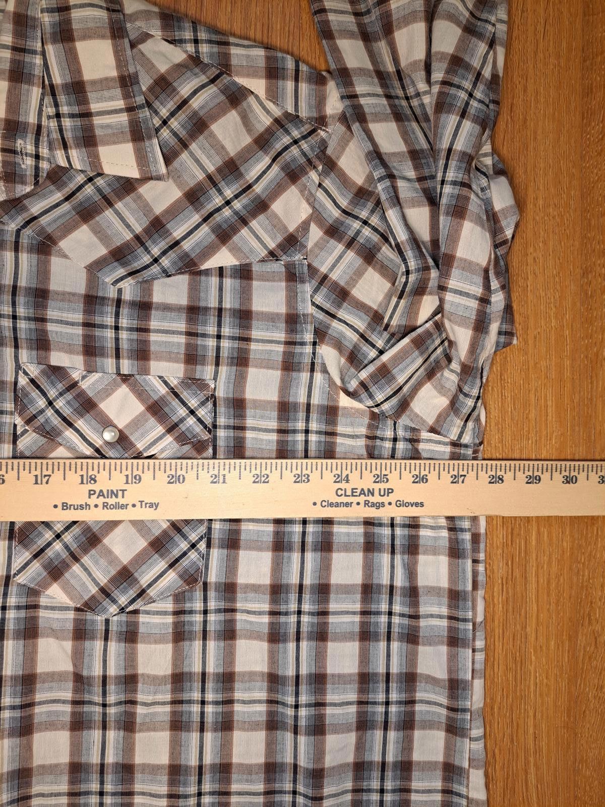 Wrangler Wrangler Pearl Snap Shirt Mens XXL Multicolor Plaid Cotton Size US XXL / EU 58 / 5 - 5 Thumbnail