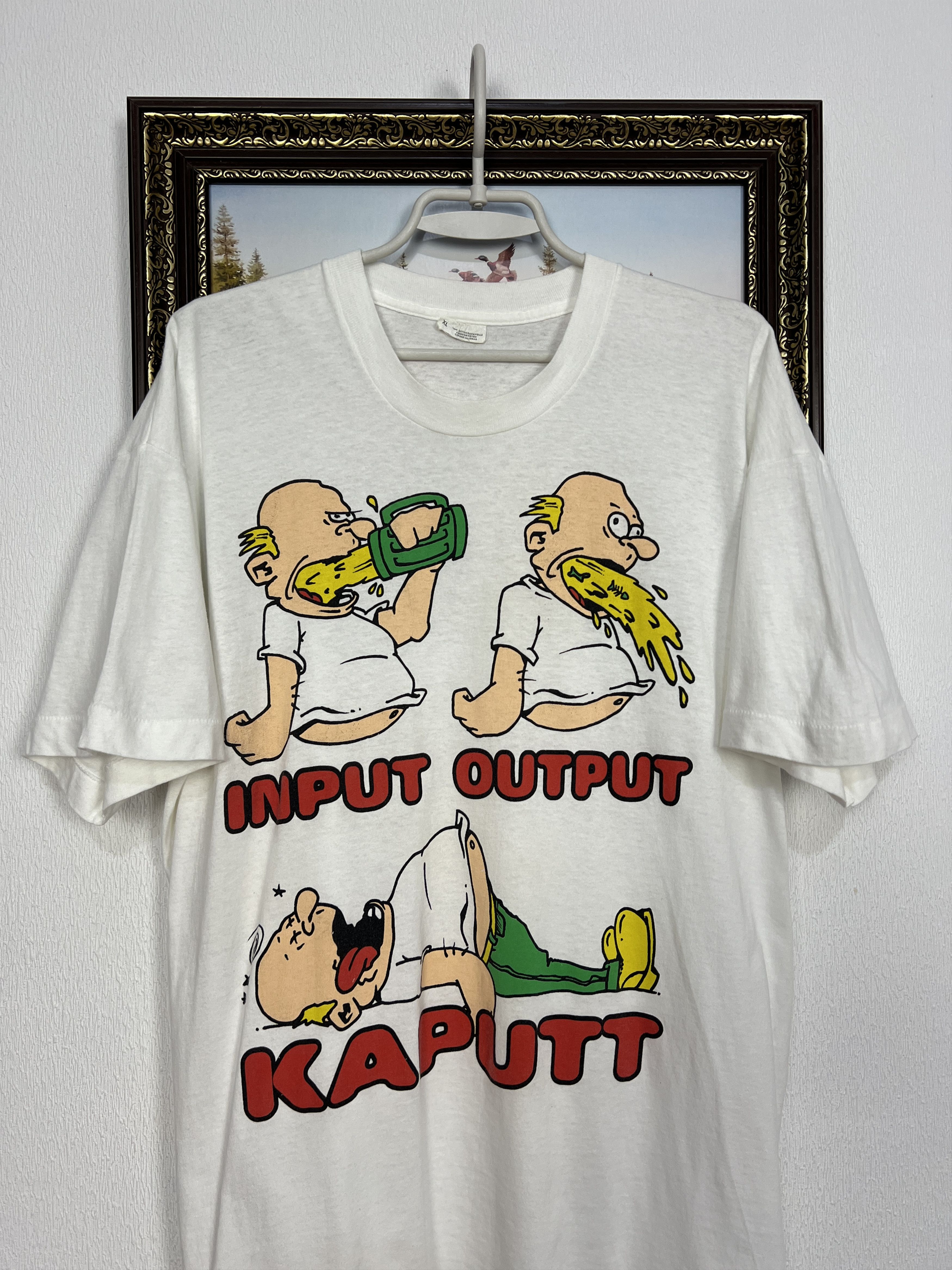 Vintage Vintage Over Print Beer Drink Tee Shirt Big Logo Rare Fun Size US XL / EU 56 / 4 - 2 Thumbnail