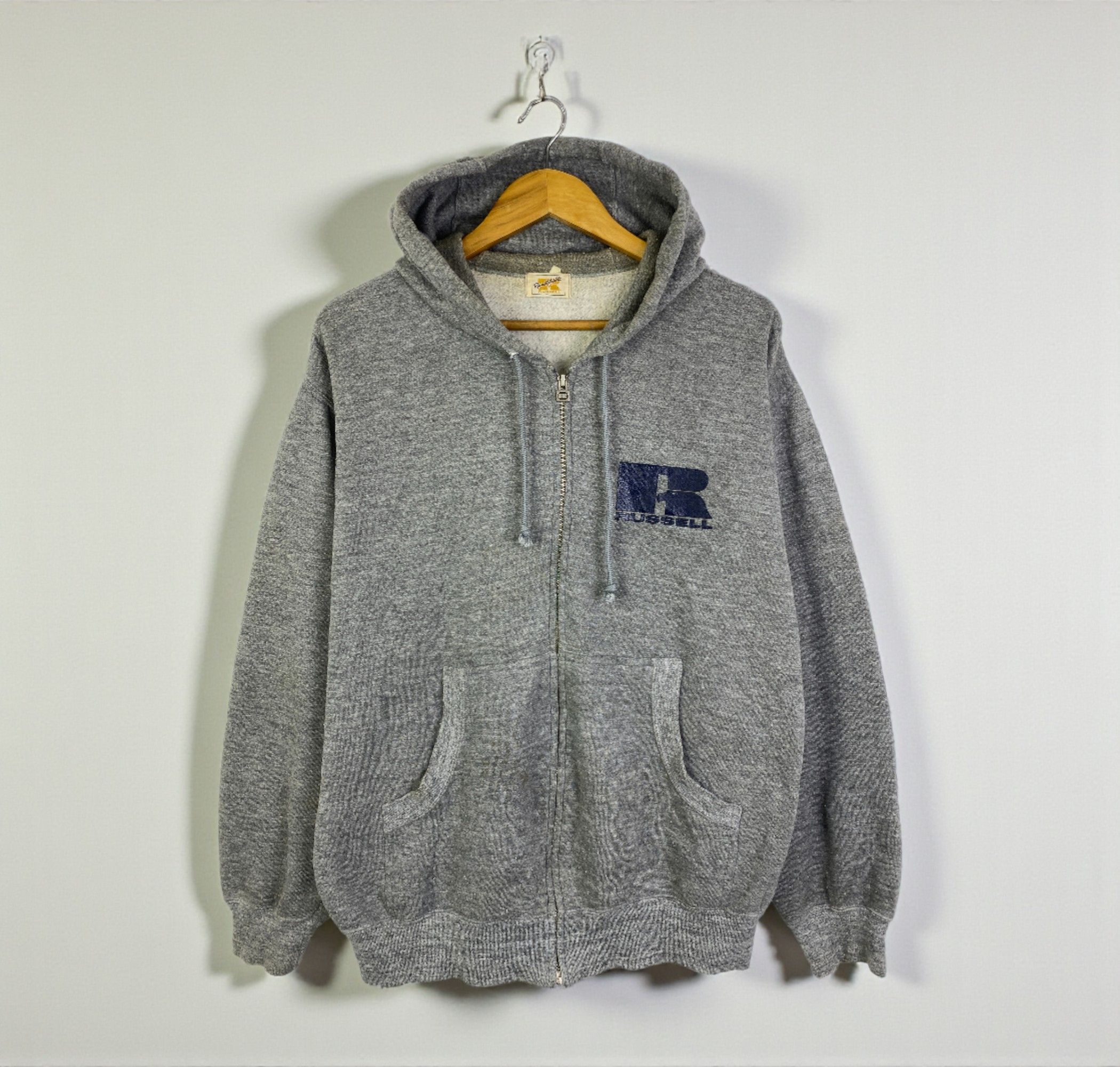 Russell Athletic Vintage 70s Russell Zipper Up Jumper Hoodie SH0273 Size US L / EU 52-54 / 3 - 1 Thumbnail