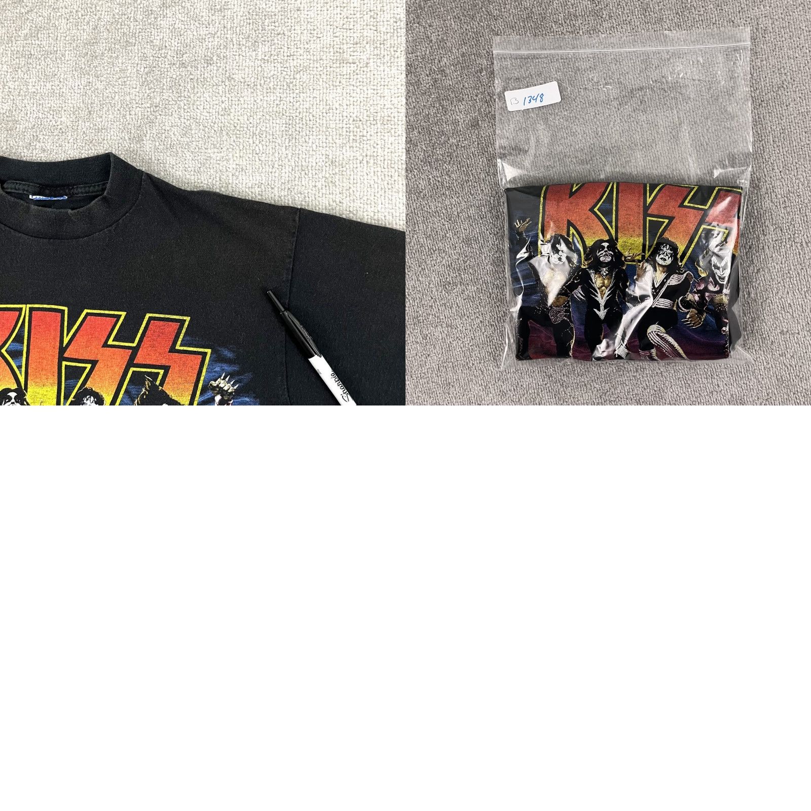 Vintage VINTAGE KISS Graphic Tee Shirt Mens L Black 90s Concert Tour Size US L / EU 52-54 / 3 - 8 Thumbnail