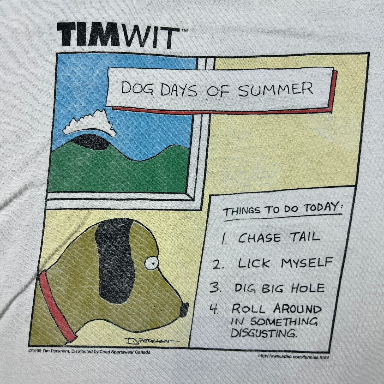 Vintage Vintage 1995 Timwit Dog Days T Shirt Large Funny Distressed Size US L / EU 52-54 / 3 - 2 Thumbnail