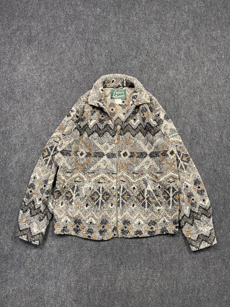 Roots Roots Deep Pile Fleece Geometrical Outdoor Jacket Size US M / EU 48-50 / 2 - 1 Thumbnail