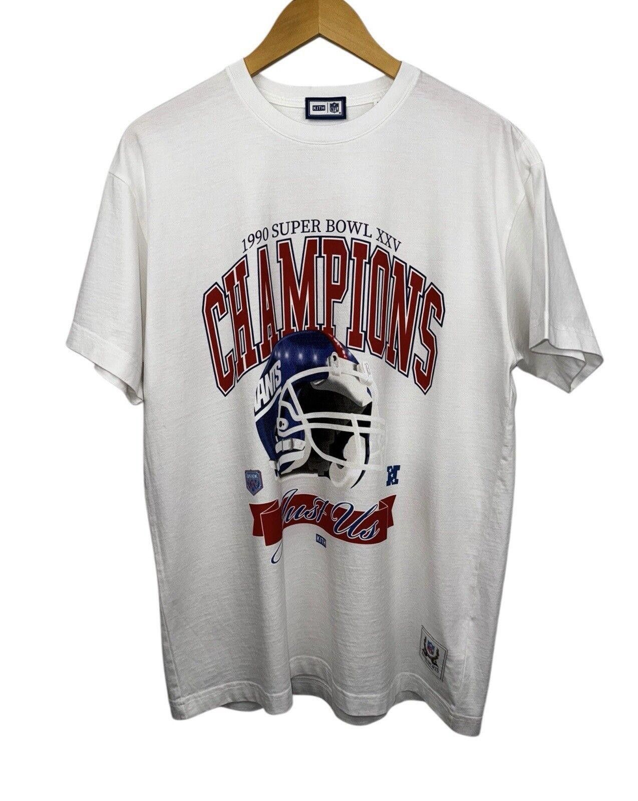 Kith Kith x NFL Giants Superbowl Vintage Tee Shirt Sz M RARE | Grailed 