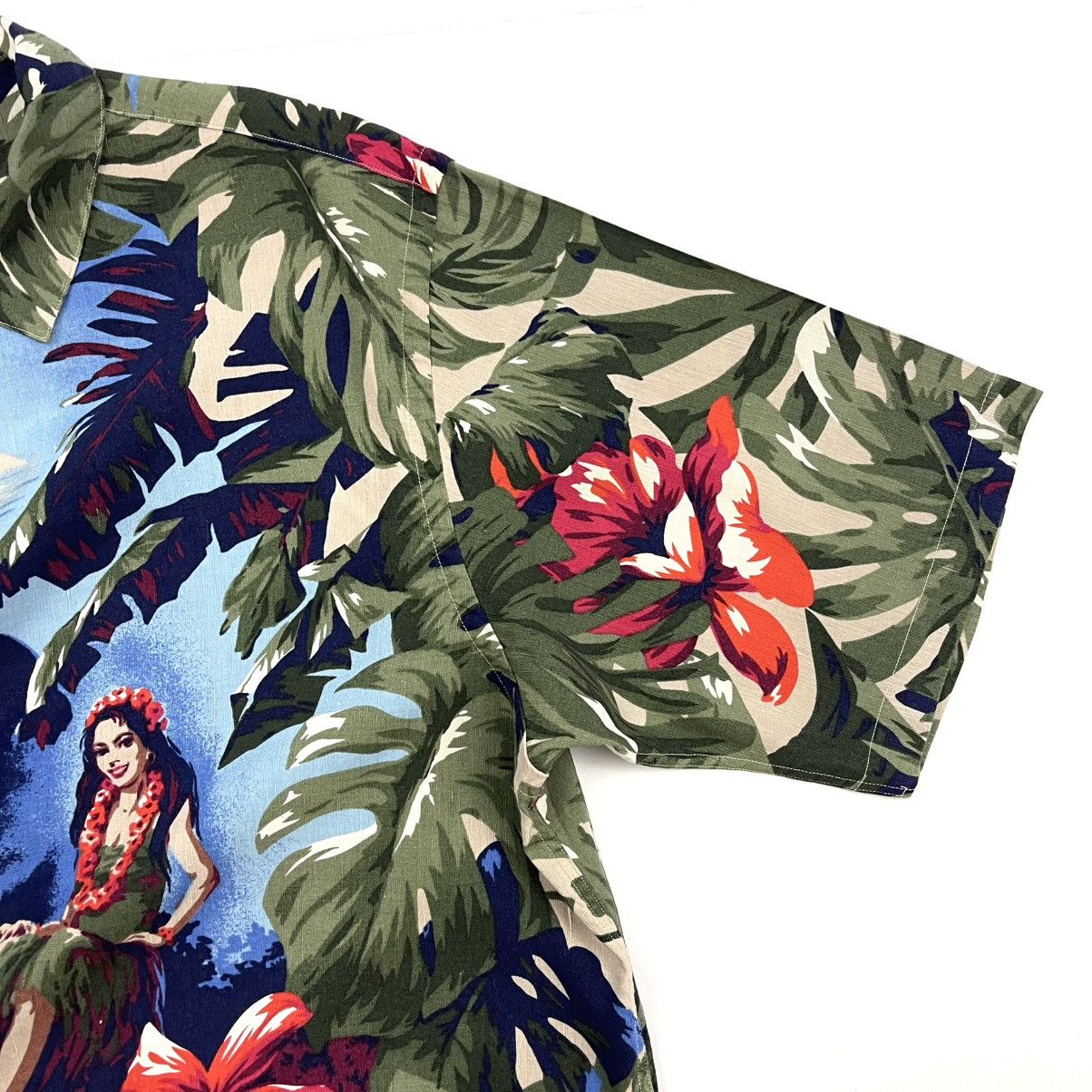 Nautica Vintage Nautica Linen Hawaiian Button Down Shirt Aloha Size US L / EU 52-54 / 3 - 4 Thumbnail