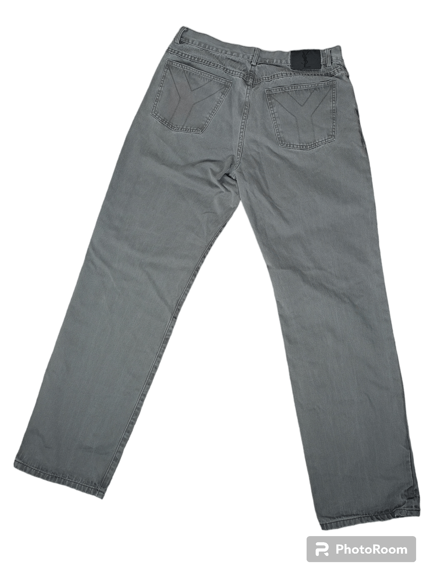 image of Vintage Jeans YVES Saint Laurent YSL Denim Pants 34X32 in Silver Grey, Men's