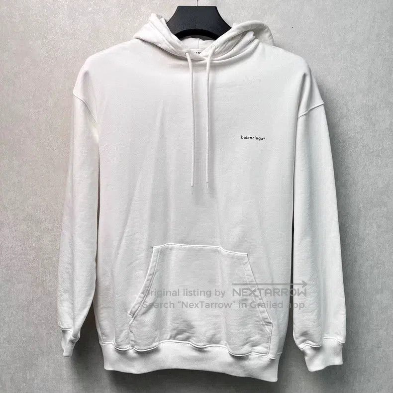 Balenciaga Balenciaga White Letter Logo Hoodie Size US XS / EU 42 / 0 - 1 Thumbnail