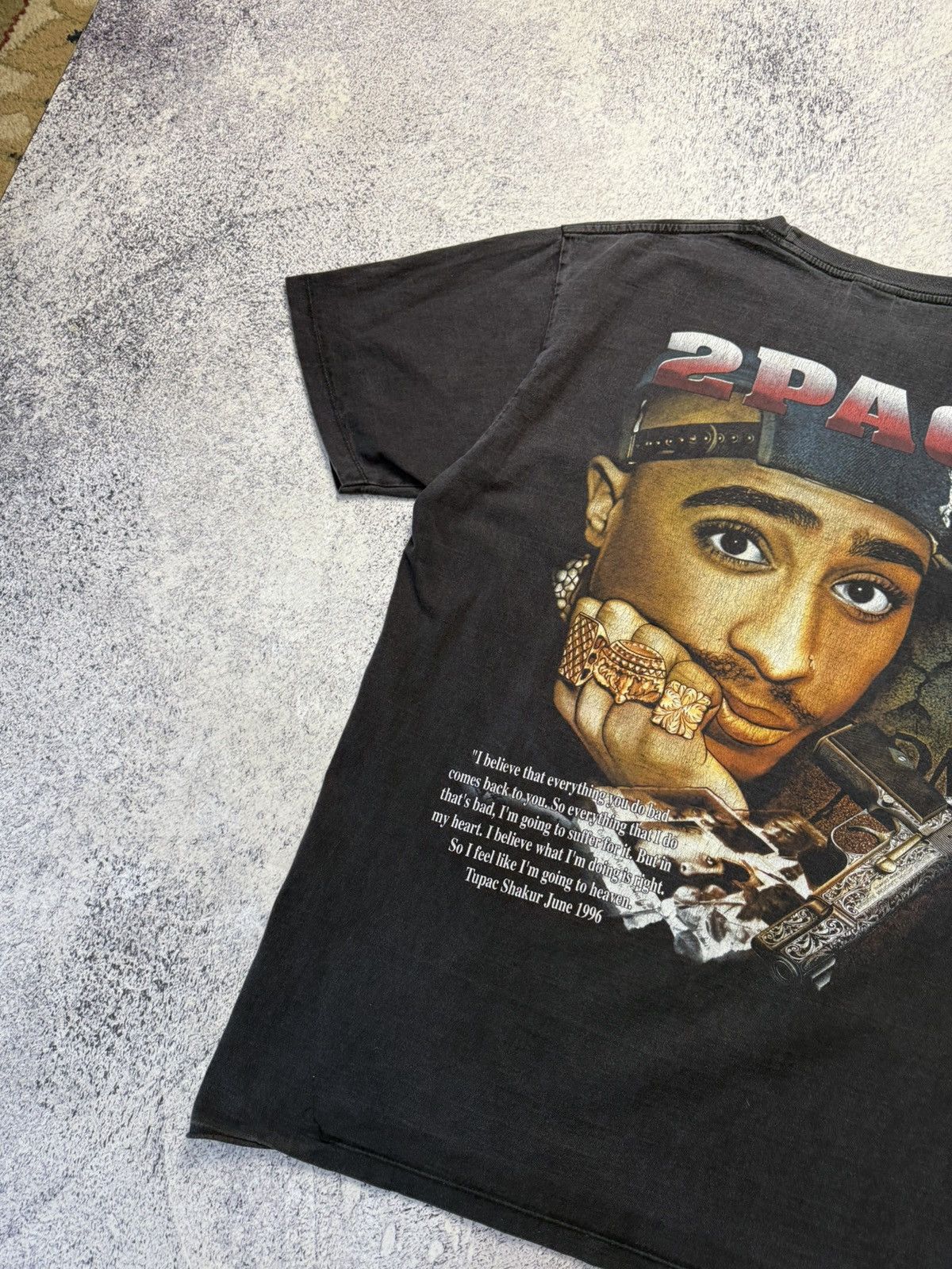 Vintage Vintage 2Pac Rap Tee Rock Tees 1996 Grail Very Rare Tee L Size US L / EU 52-54 / 3 - 16 Thumbnail