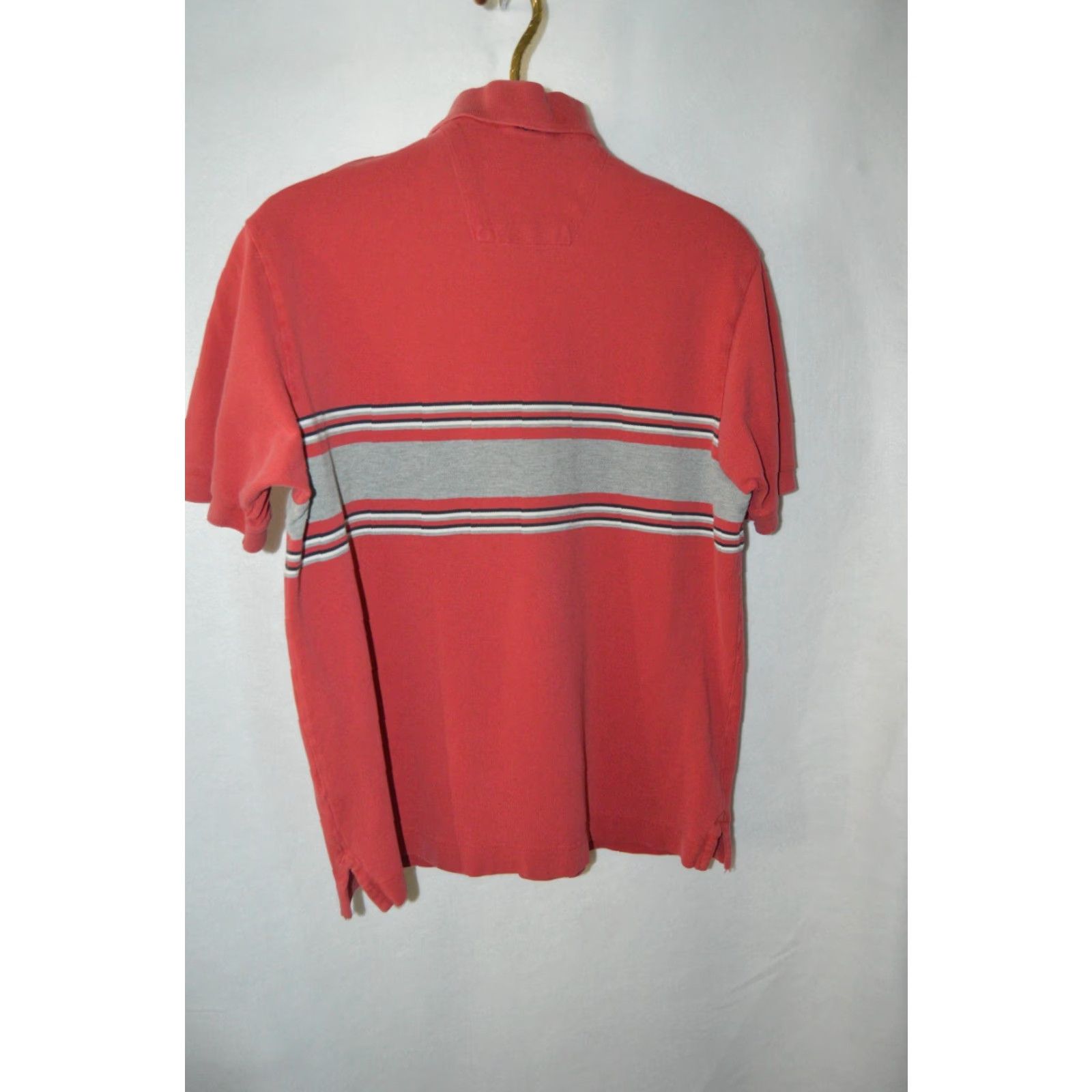 Nautica Nautica Polo Shirt Men Pink Striped Cotton Knit Short Sleeve Golf Casual M Shirt Mens Polo Size US M / EU 48-50 / 2 - 2 Thumbnail