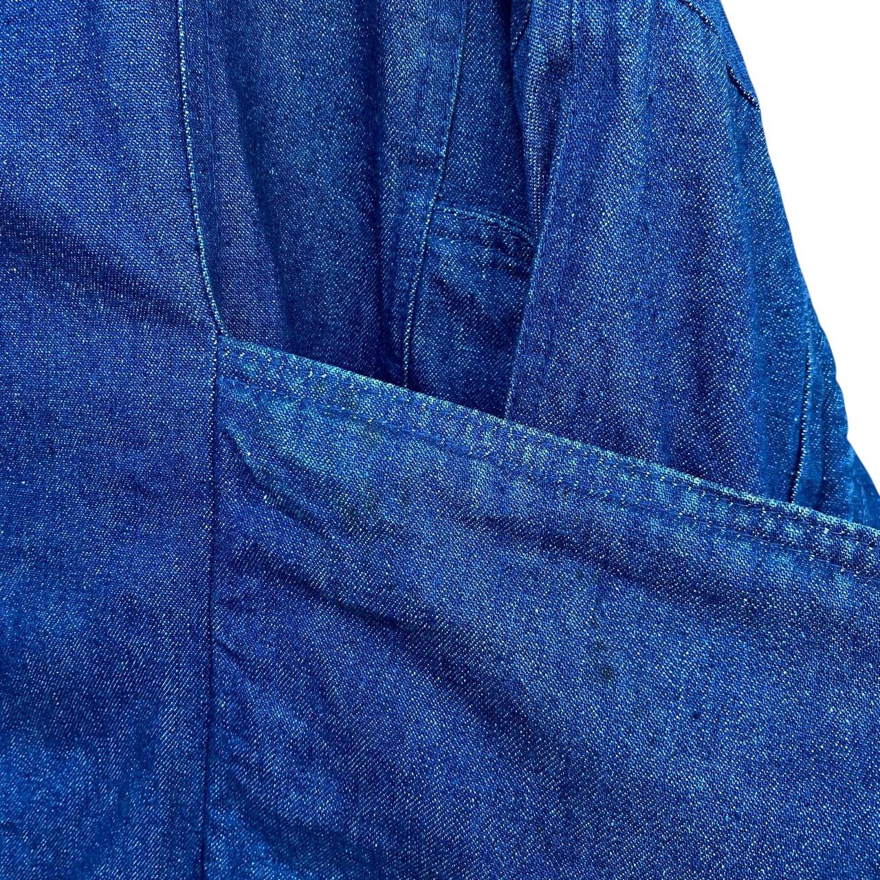 Vintage Vintage 90s Asymmetric Denim Bomber Jacket Like Issey Miyake Size US L / EU 52-54 / 3 - 13 Thumbnail