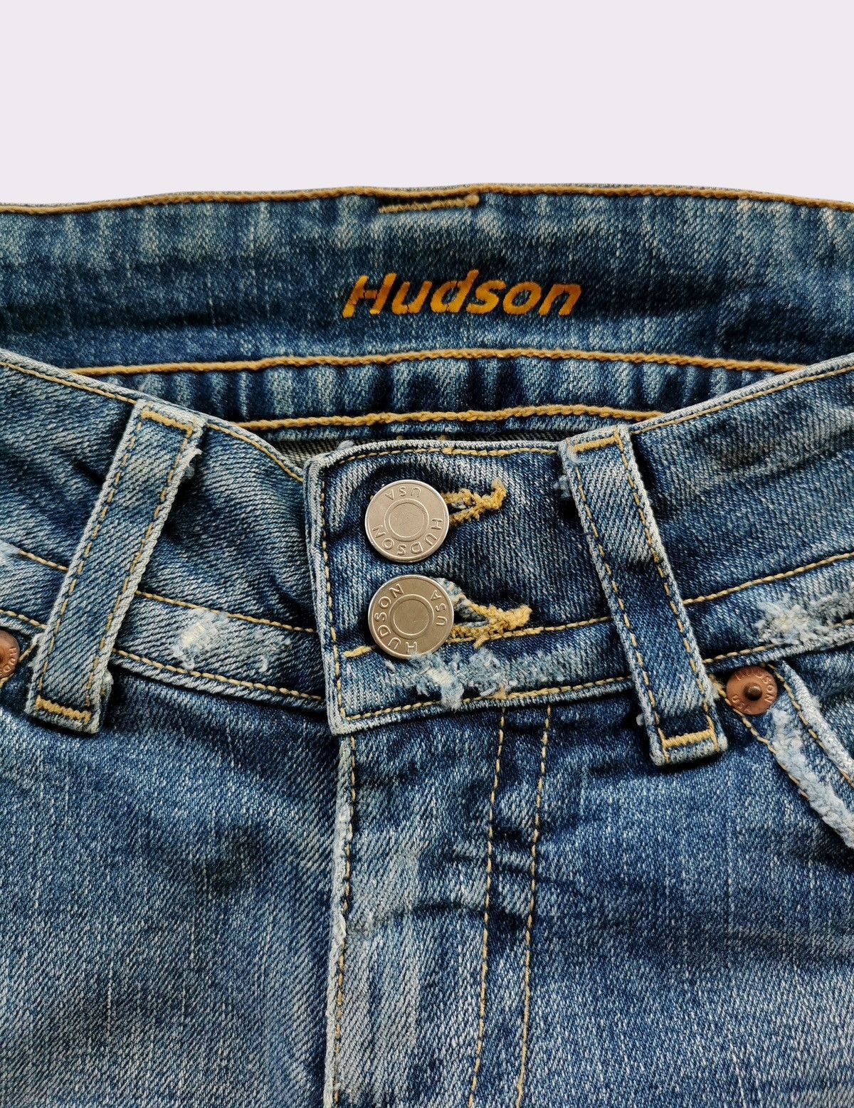 Hudson THRASHED Hudson Usa Womens Bootcuts Jeans Size 24" / US 00 / IT 34 - 8 Thumbnail