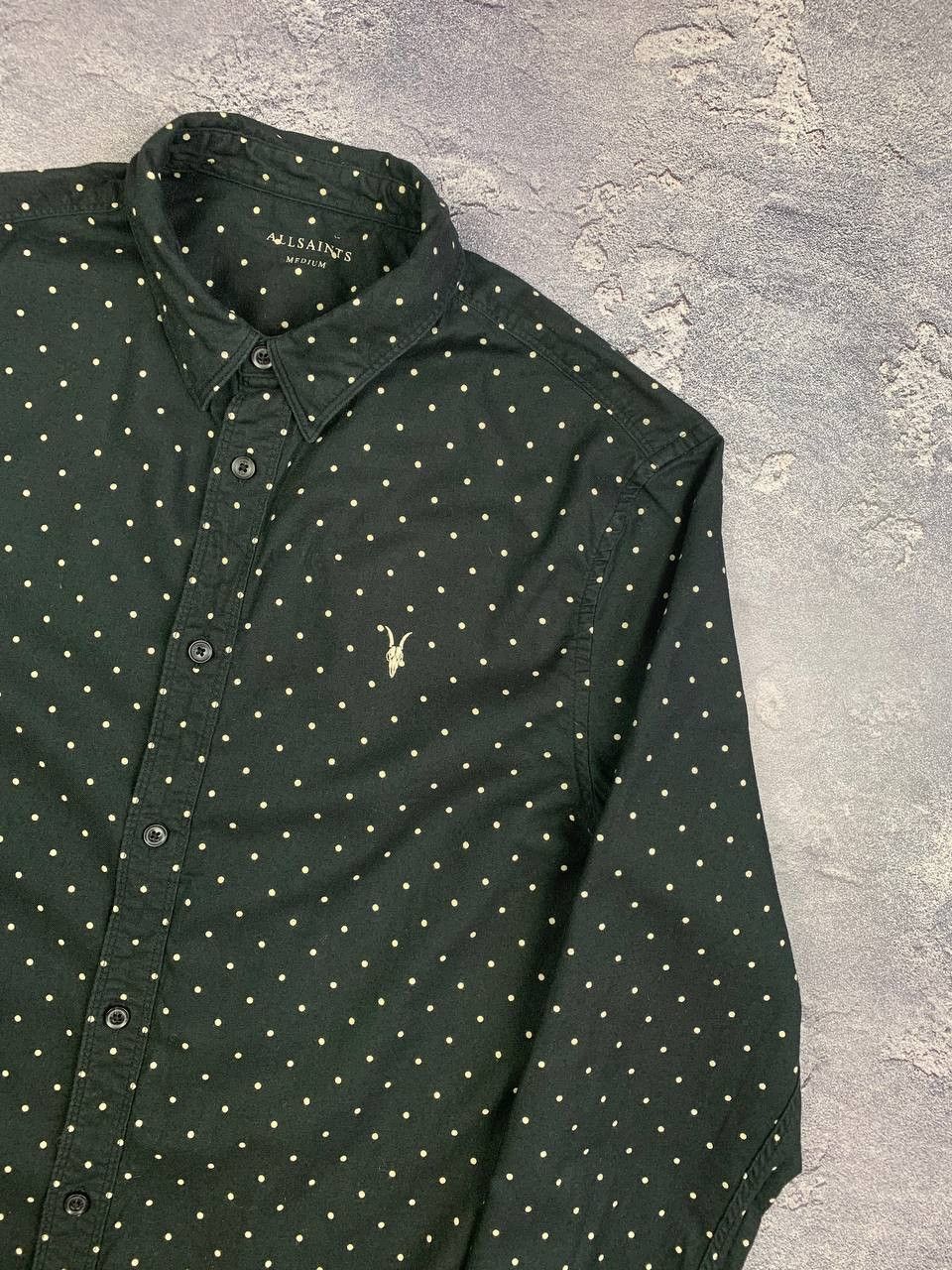 Allsaints AllSaints Button Up Shirt Black Polka Dot Long Sleeve Size US M / EU 48-50 / 2 - 3 Thumbnail