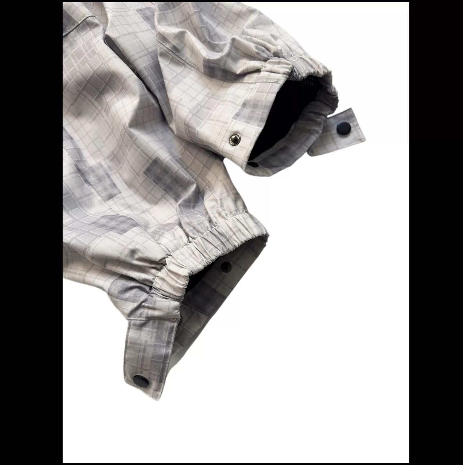 Other Grey Plaid Adjustable Hooded Shell Jacket Dropped Shoulder Size US M / EU 48-50 / 2 - 12 Thumbnail
