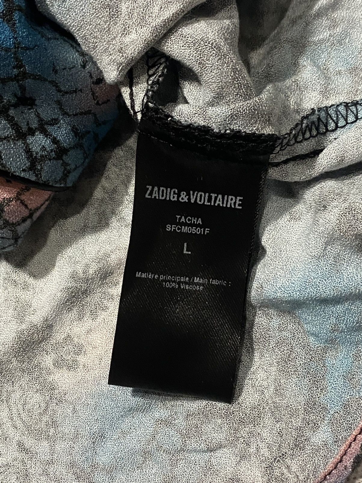 Zadig & Voltaire ZADIG & VOLTAIRE Tacha Button Down Shirt Snakeskin Women's L Size L / US 10 / IT 46 - 12 Thumbnail