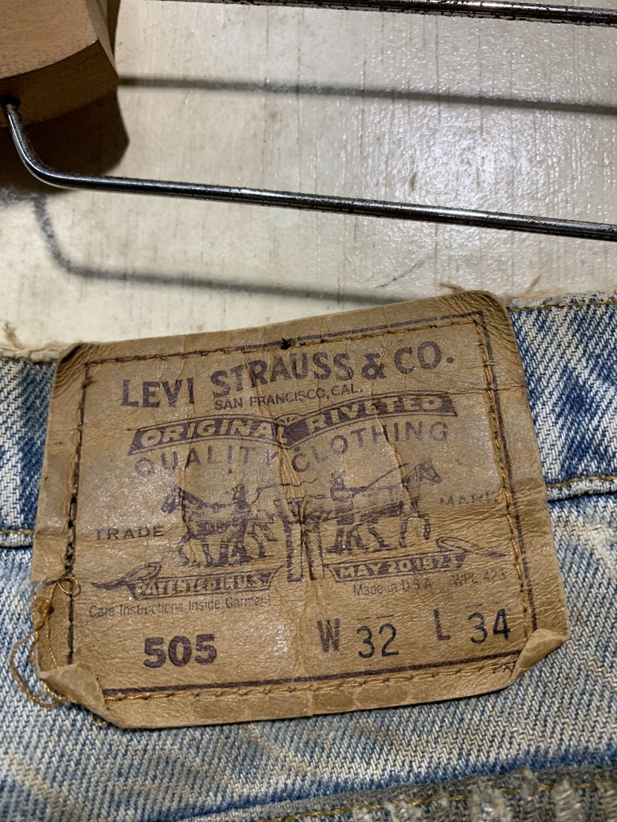 Levi's 🔥VTG LEVIS ORANGE TAB PATCHWORK&DISTRESSED JEANS Size US 30 / EU 46 - 10 Thumbnail