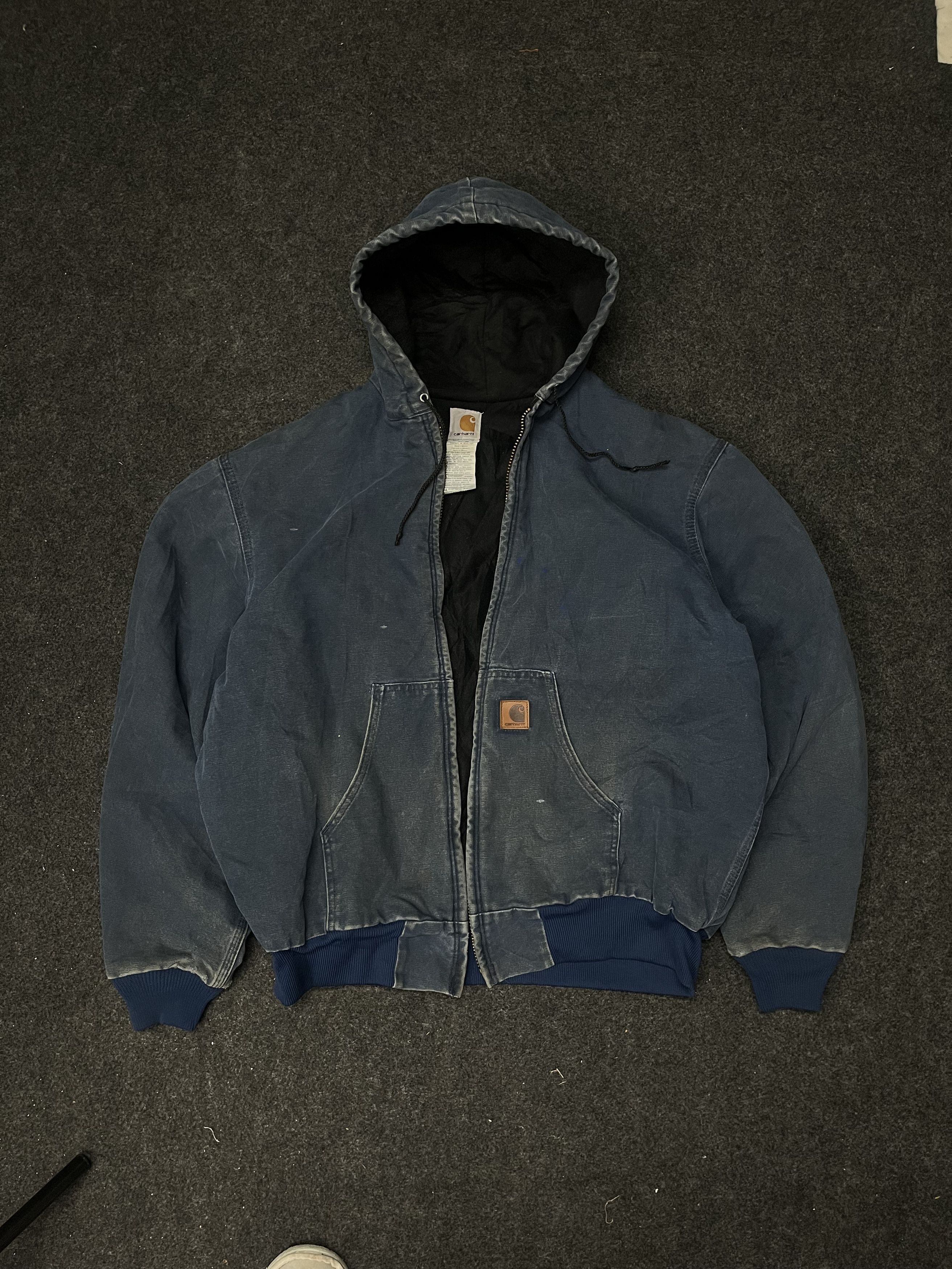 Carhartt × Vintage RARE💥 90’s Vintage Carhartt Active Jacket Blue J68 BLU Size US L / EU 52-54 / 3 - 10 Thumbnail