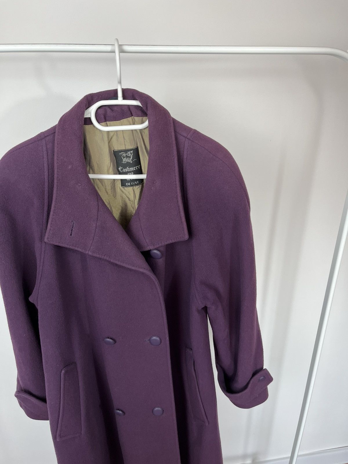 Other Cashmere Wool Coat Purple Women Made in Austria Warm Coat Size L / US 10 / IT 46 - 3 Thumbnail