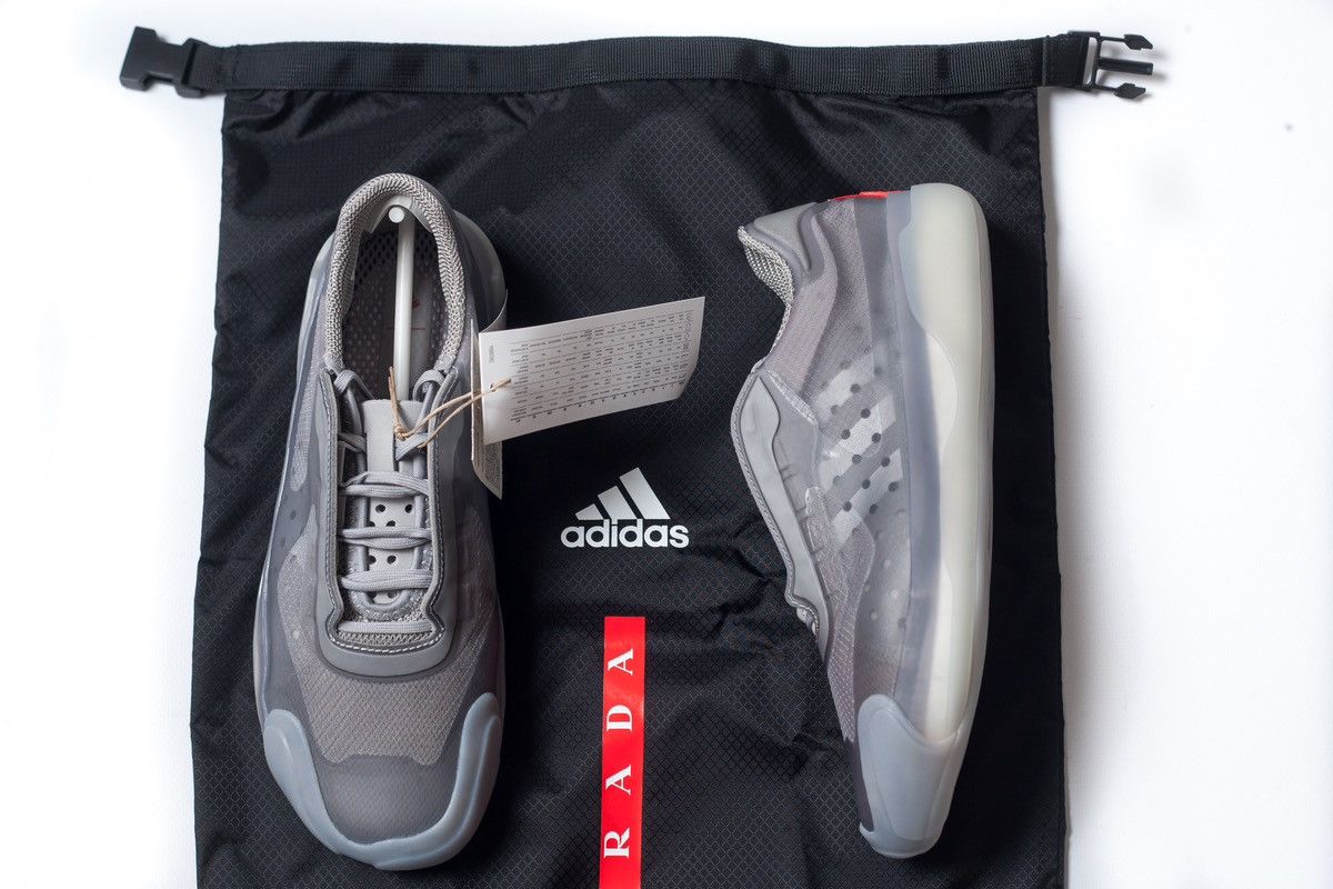 PRADA Luna Rossa Womens Gray Sneakers Size 38 2/3 F US