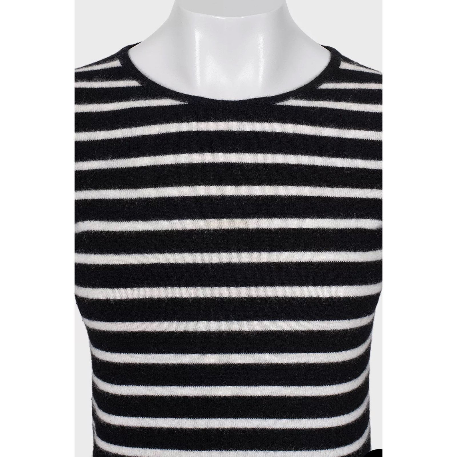 Chanel Chanel Striped Short-Pile Knit Sweater - Size S Size S / US 4 / IT 40 - 4 Thumbnail