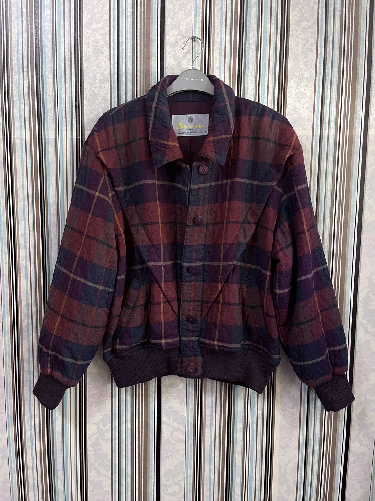 Aquascutum Symmetrical tartan wool linen #F3 Size US M / EU 48-50 / 2 - 4 Thumbnail