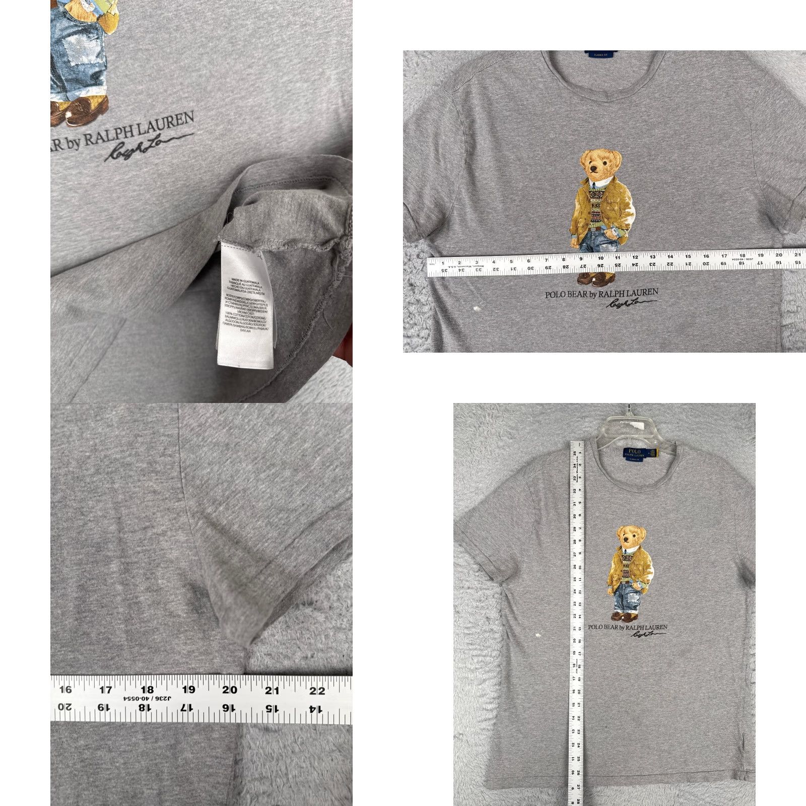 Polo Ralph Lauren Polo Ralph Lauren Shirt Men Medium Gray Polo Bear Short Sleeve 100% Cotton READ Size US M / EU 48-50 / 2 - 8 Thumbnail