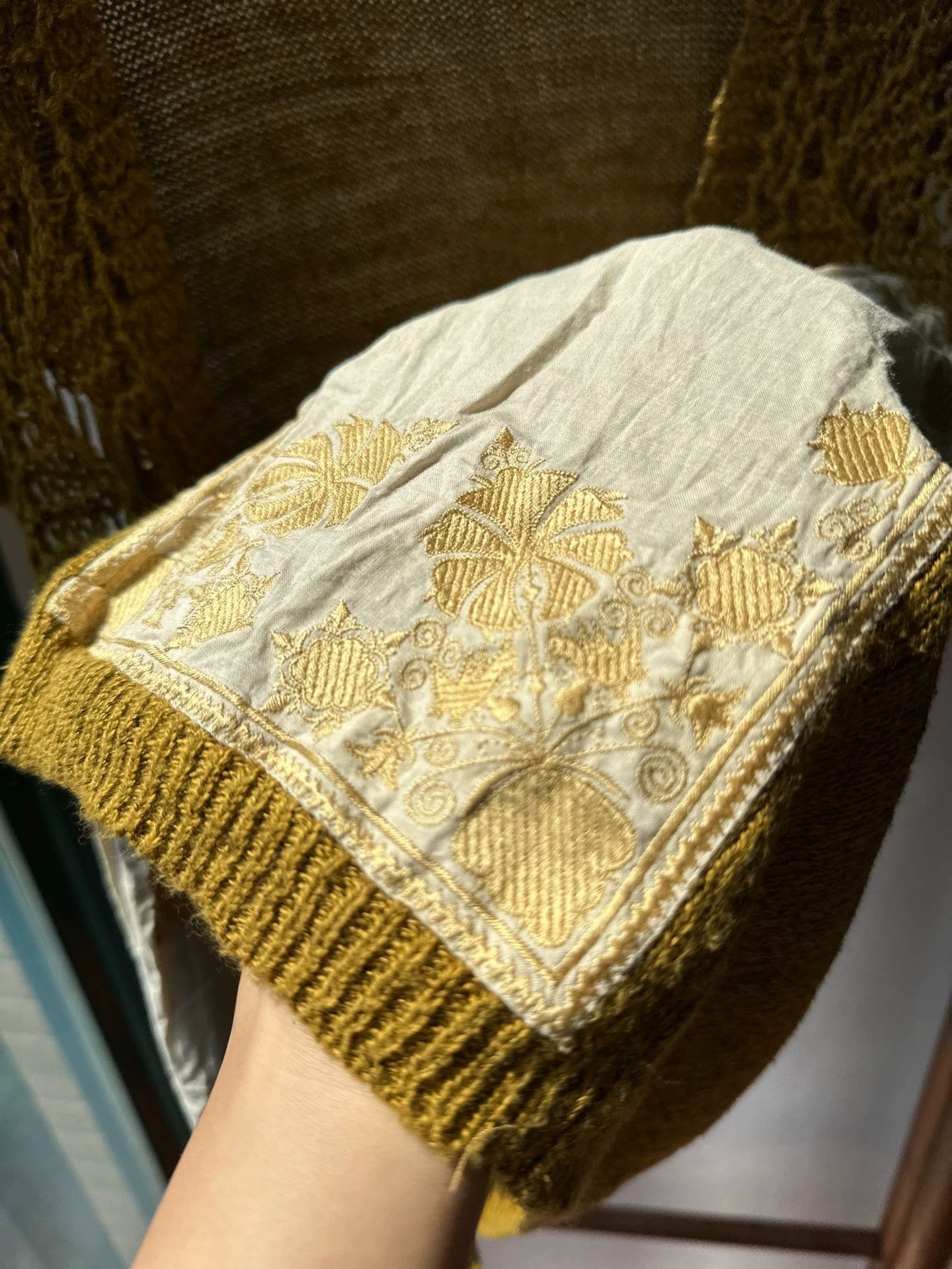 Dries Van Noten DVN 95 New Vintage Knit Cardigan S Gold Embroidery Size S / US 4 / IT 40 - 8 Thumbnail