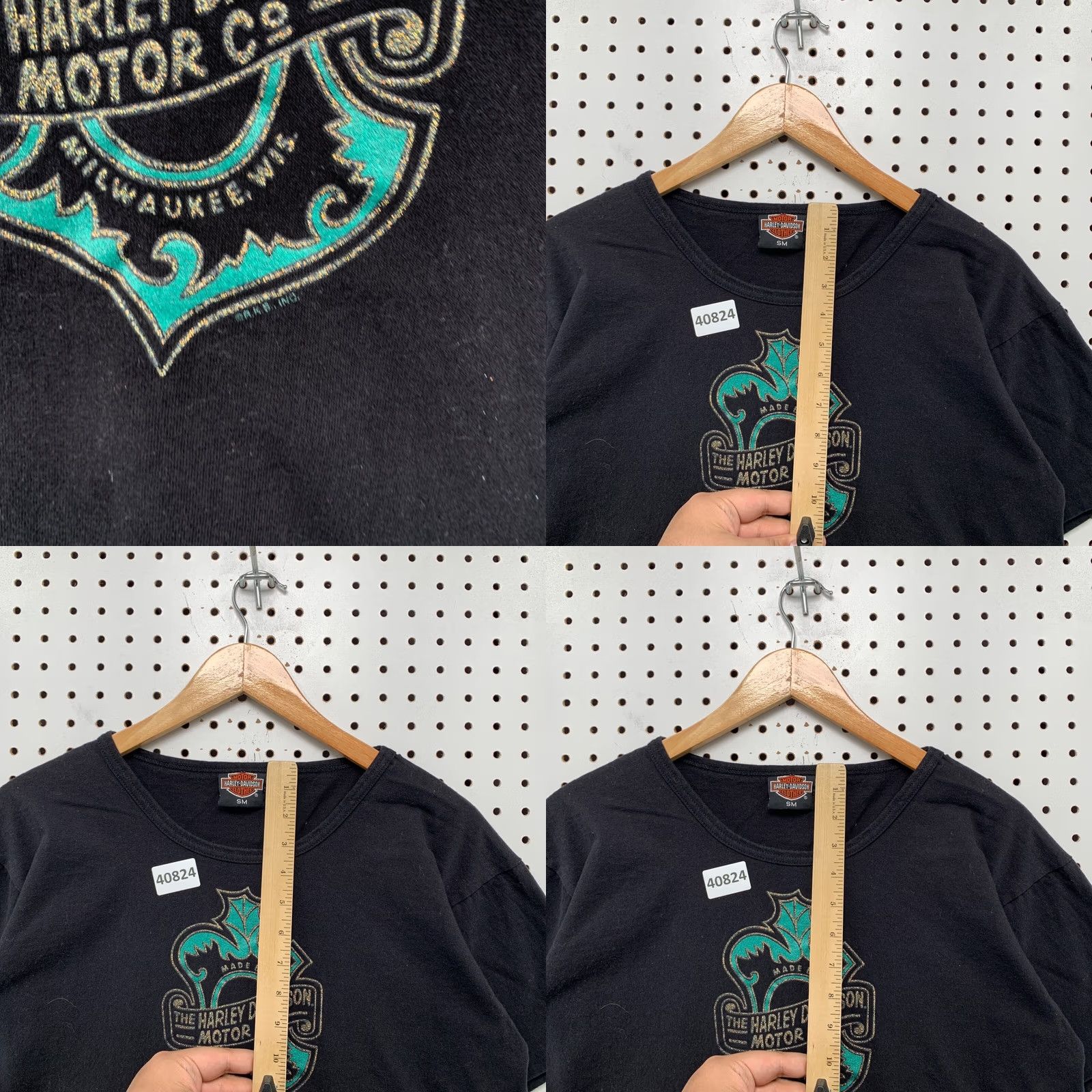Harley Davidson VINTAGE Harley-Davidson Shirt Women S Black 90s USA NH Single Stitch T-Shirt Size S / US 4 / IT 40 - 8 Thumbnail