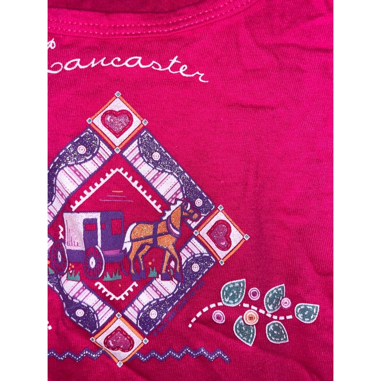 Vintage Womens Lancaster Shirt Pennsylvania Amish Top Tee 90s Large Size L / US 10 / IT 46 - 3 Thumbnail