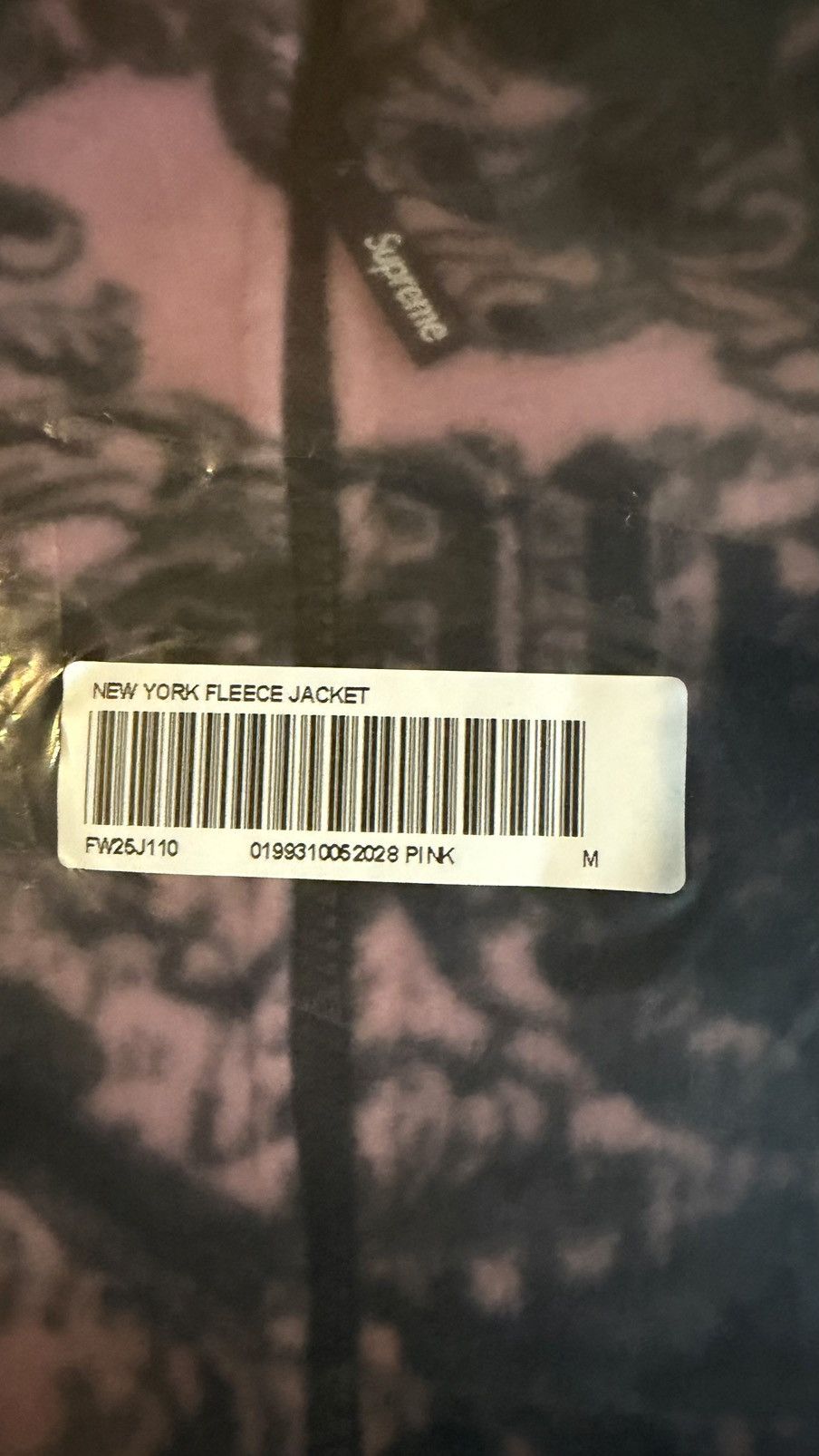Supreme Supreme New York Fleece jacket (M) (Pink) Size US M / EU 48-50 / 2 - 2 Thumbnail