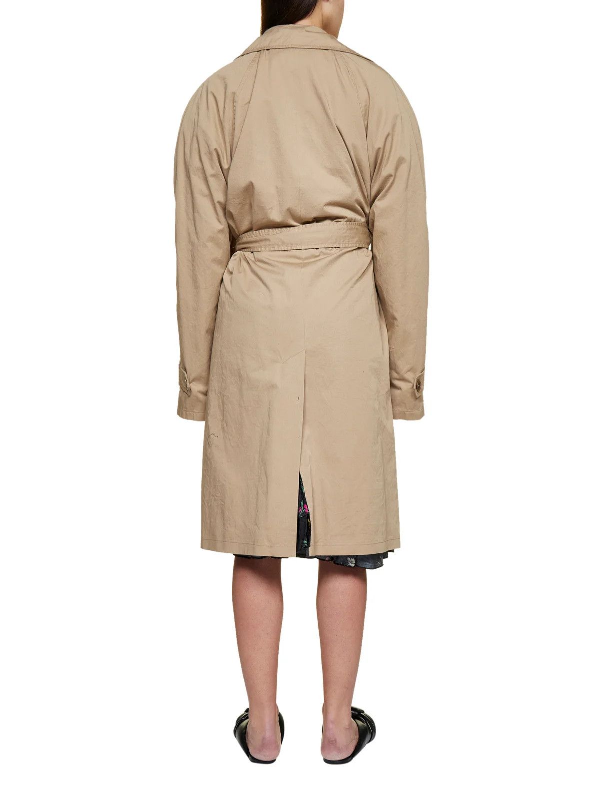 Balenciaga o1y0625 Overcoat & Trench Coat in Beige Size M / US 6-8 / IT 42-44 - 2 Thumbnail