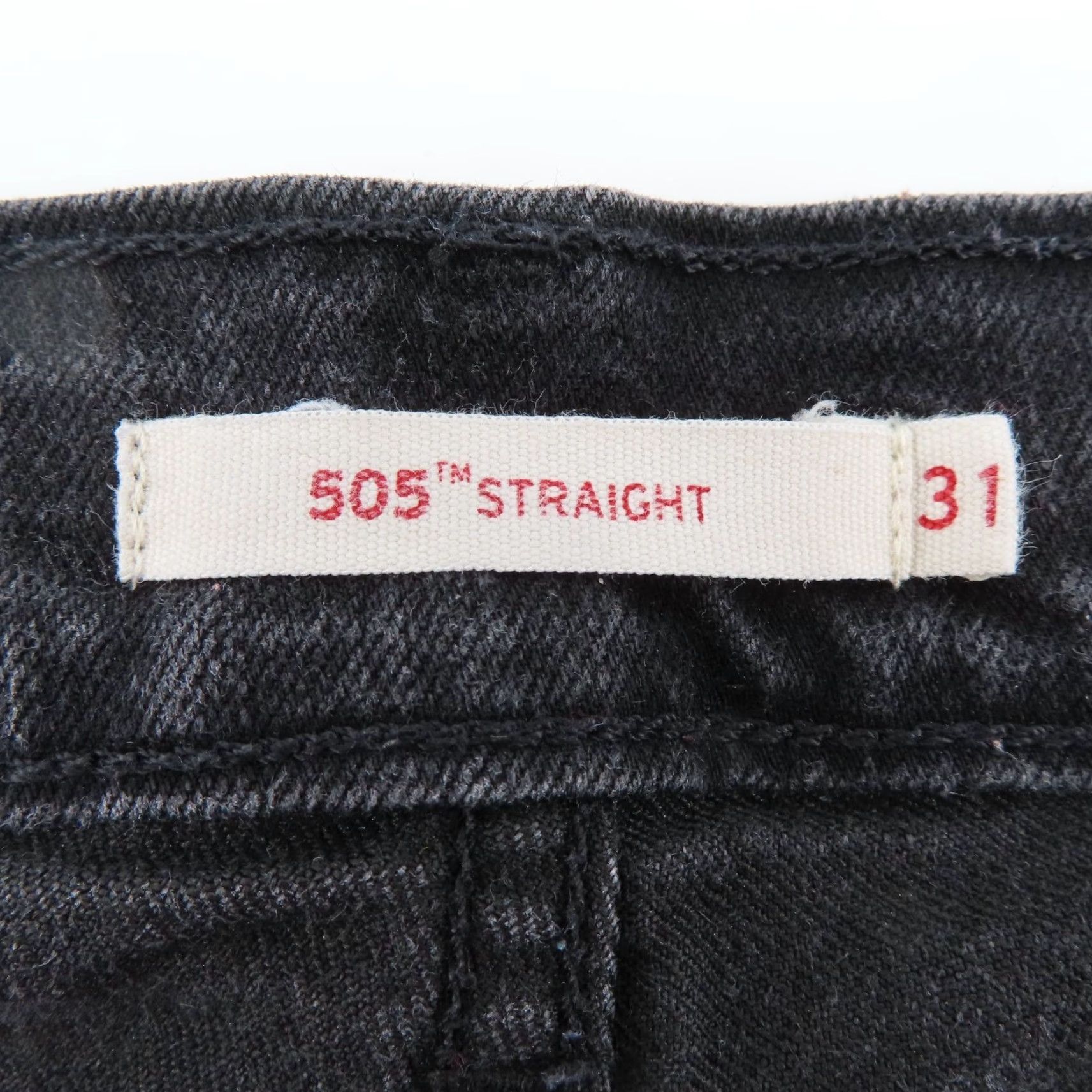 Levi's Levi's 505 Straight Jeans Women Black Denim Cotton Blend Pockets W31 L32 Regular Button Zip 5-Pocket Design Vintage No Size 24" / US 00 / IT 34 - 7 Thumbnail
