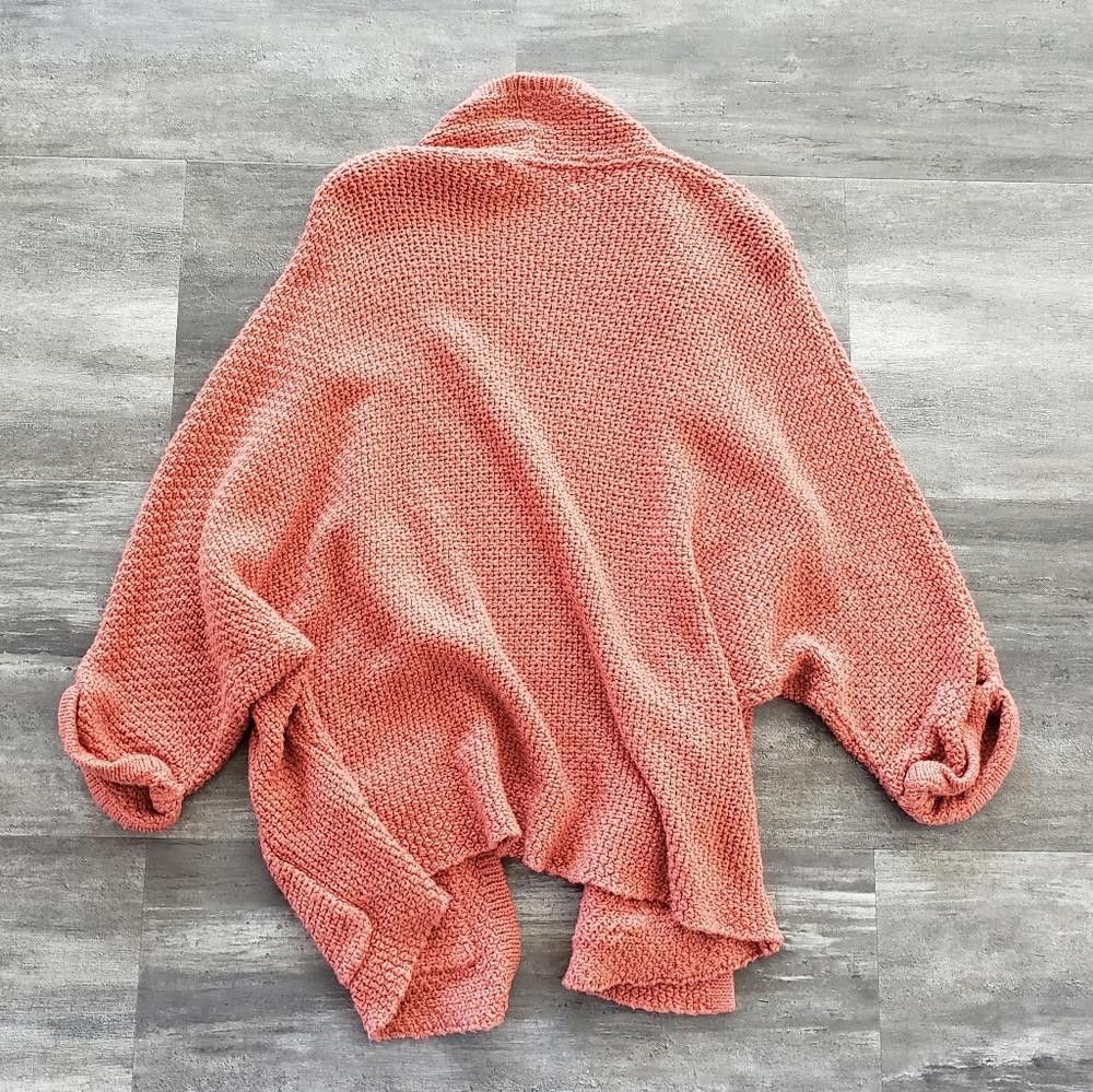 Designer Burnt Orange Sparrow Oversized Cardigan Sleeve Size M / US 6-8 / IT 42-44 - 2 Thumbnail