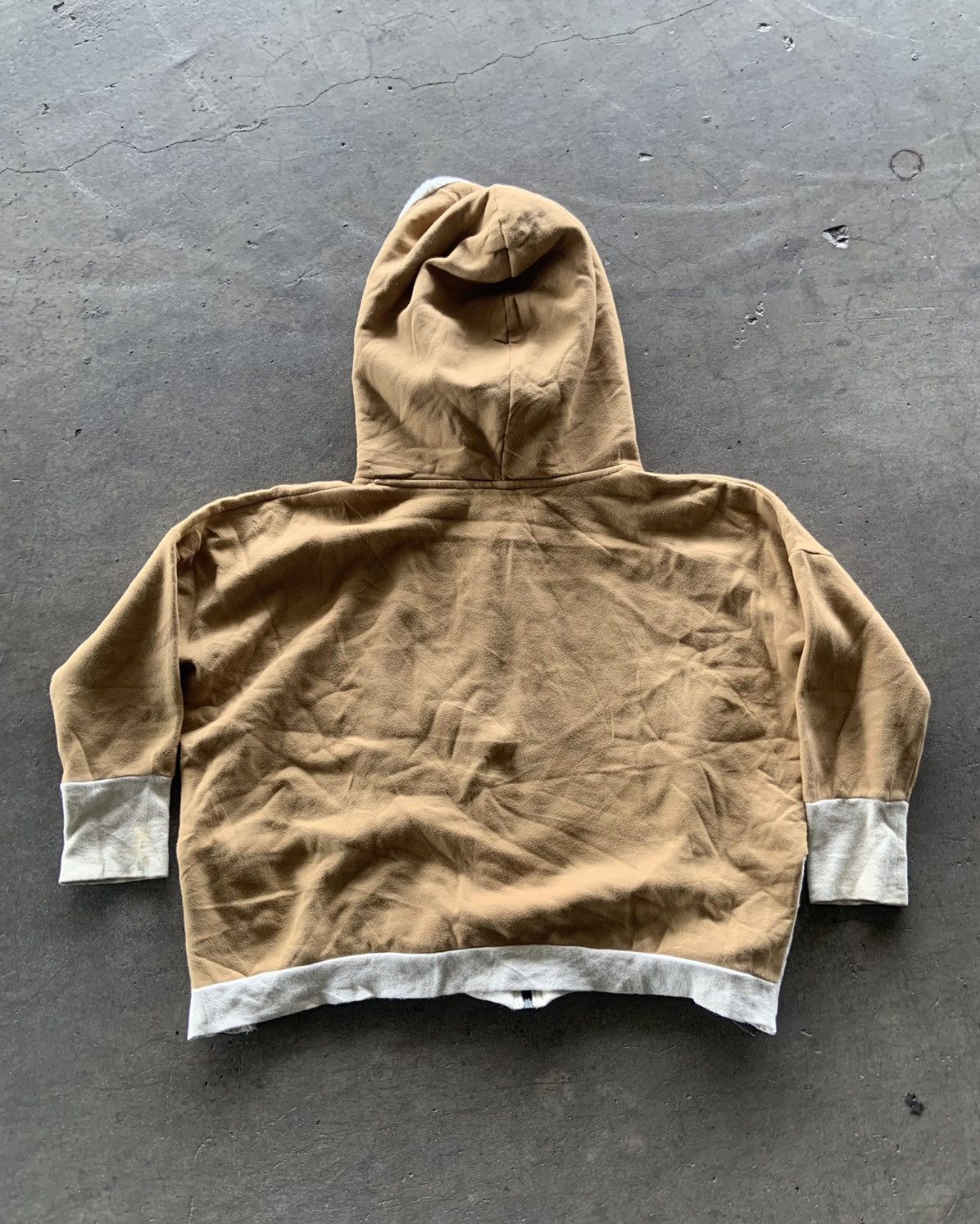 If Six Was Nine × Japanese Brand × Le Grande Bleu (L.G.B.) 2000s Avie Yumiko Fukuda Beige Ninja Hoodie Size US L / EU 52-54 / 3 - 6 Thumbnail