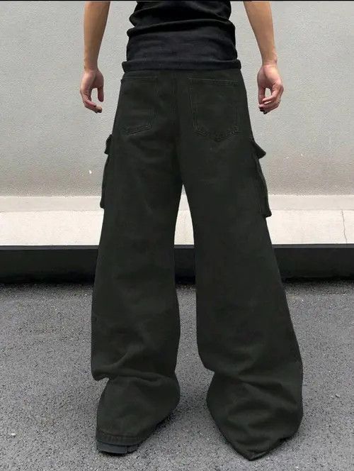 VIBE Multi Pocket Oversized Baggy Cargo Jeans Size US 33 - 7 Thumbnail