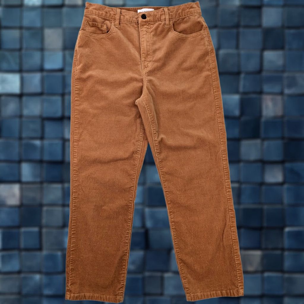Ann Taylor Ann Taylor Loft High Waist Straight Corduroy Pants Women 8 29x26 Burnt Orange Size 30" / US 8 / IT 44 - 1 Thumbnail