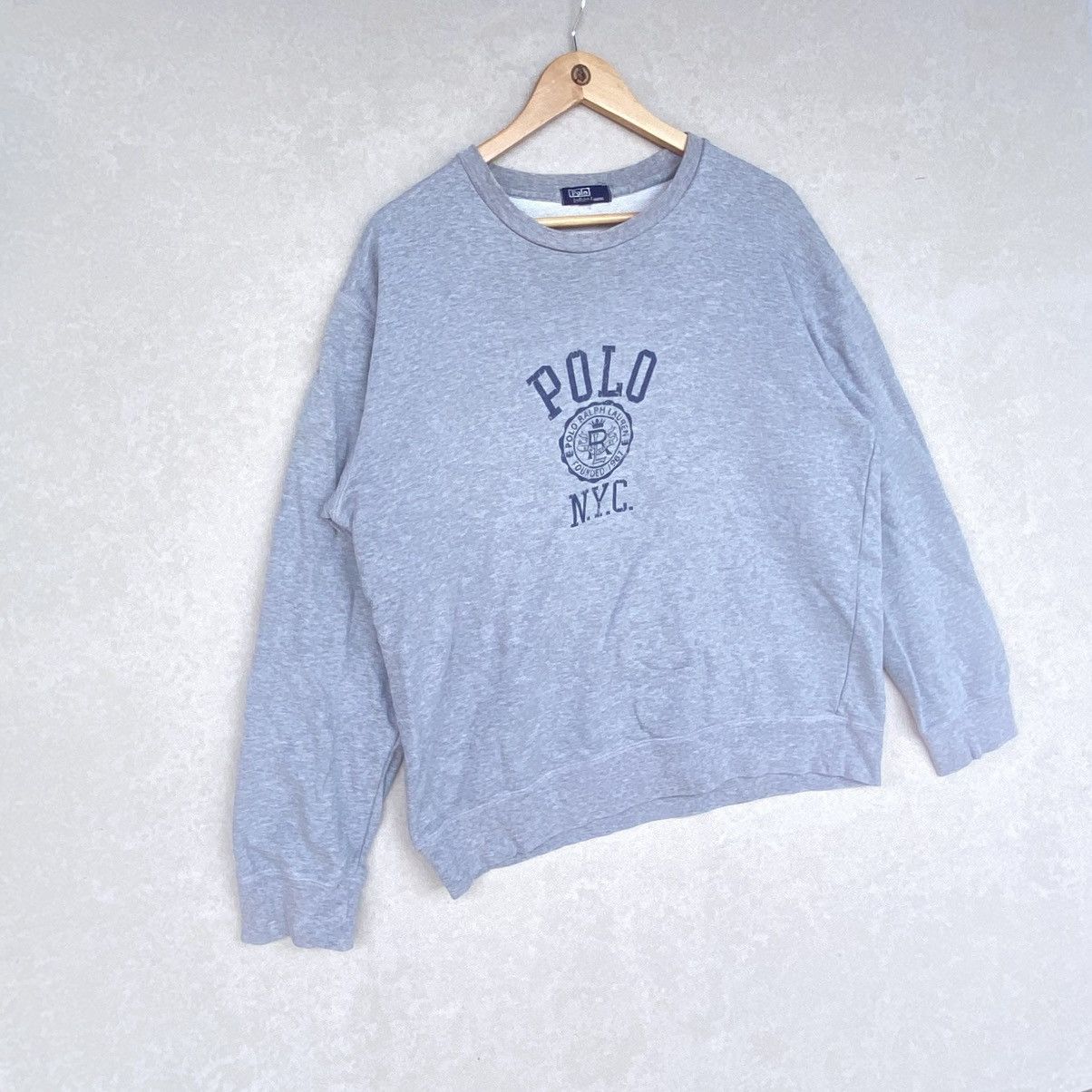 Other Vintage Polo by Ralph Lauren Printed Crewneck Light Gray Size US M / EU 48-50 / 2 - 3 Thumbnail