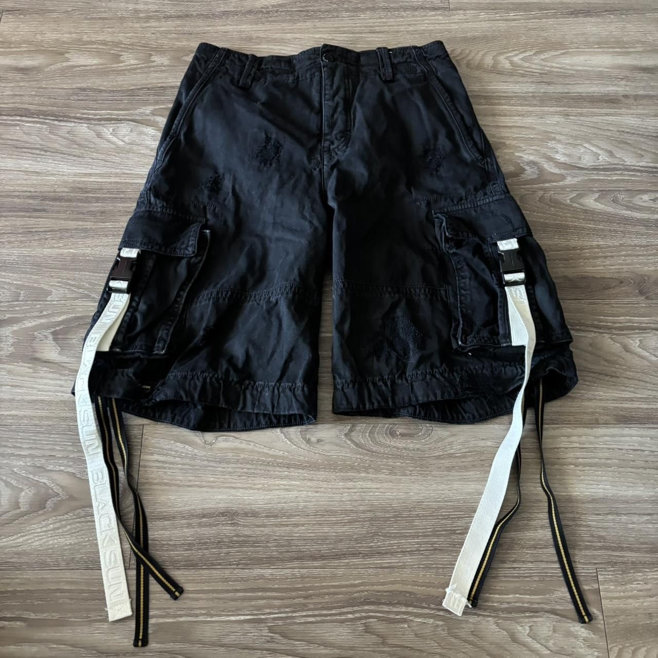 Palm Angels Palm Angels Black Streetwear Designer Cargo Shorts! Size US 32 / EU 48 - 1 Thumbnail