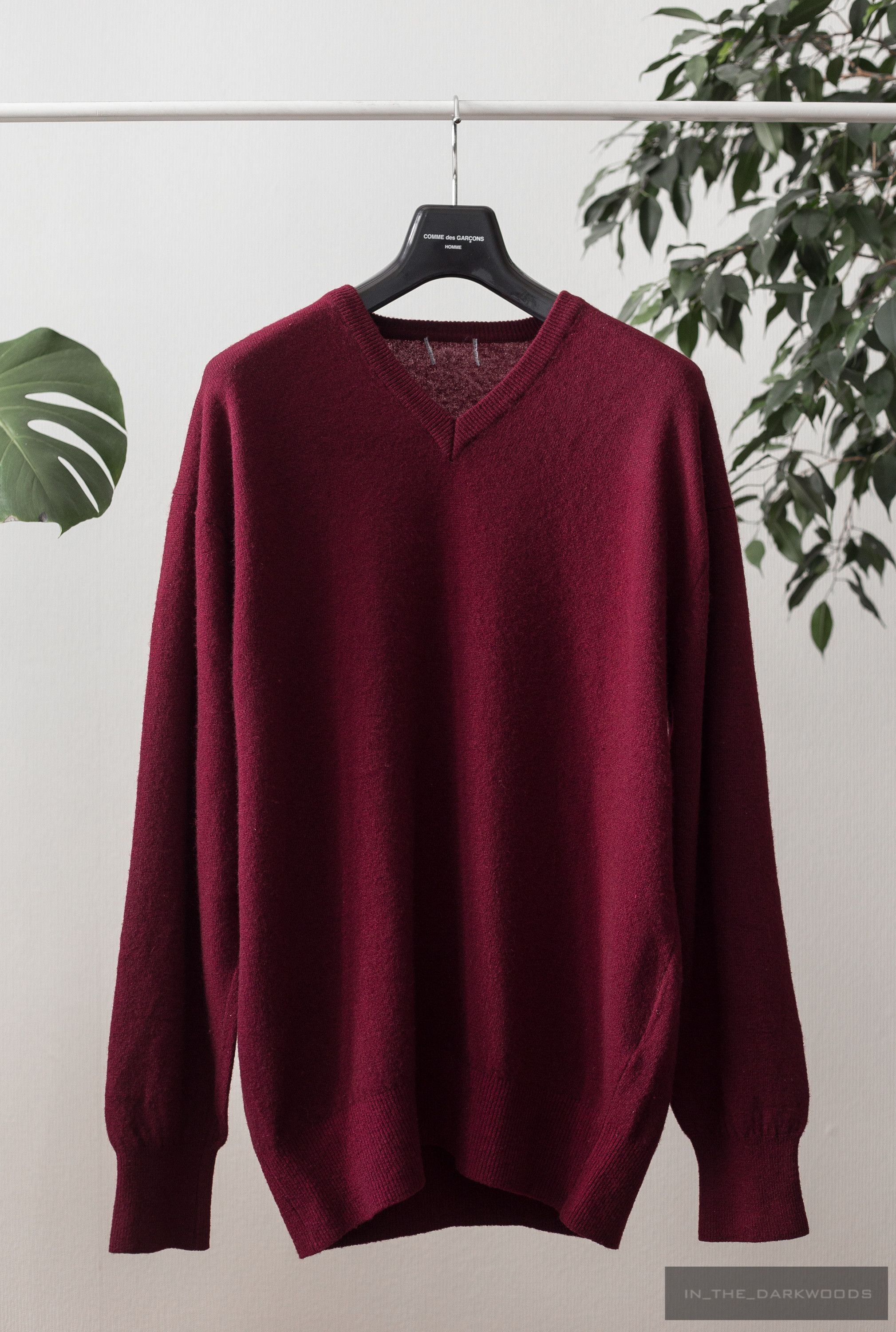 Comme Des Garcons Knit V Neck Sweater | Grailed
