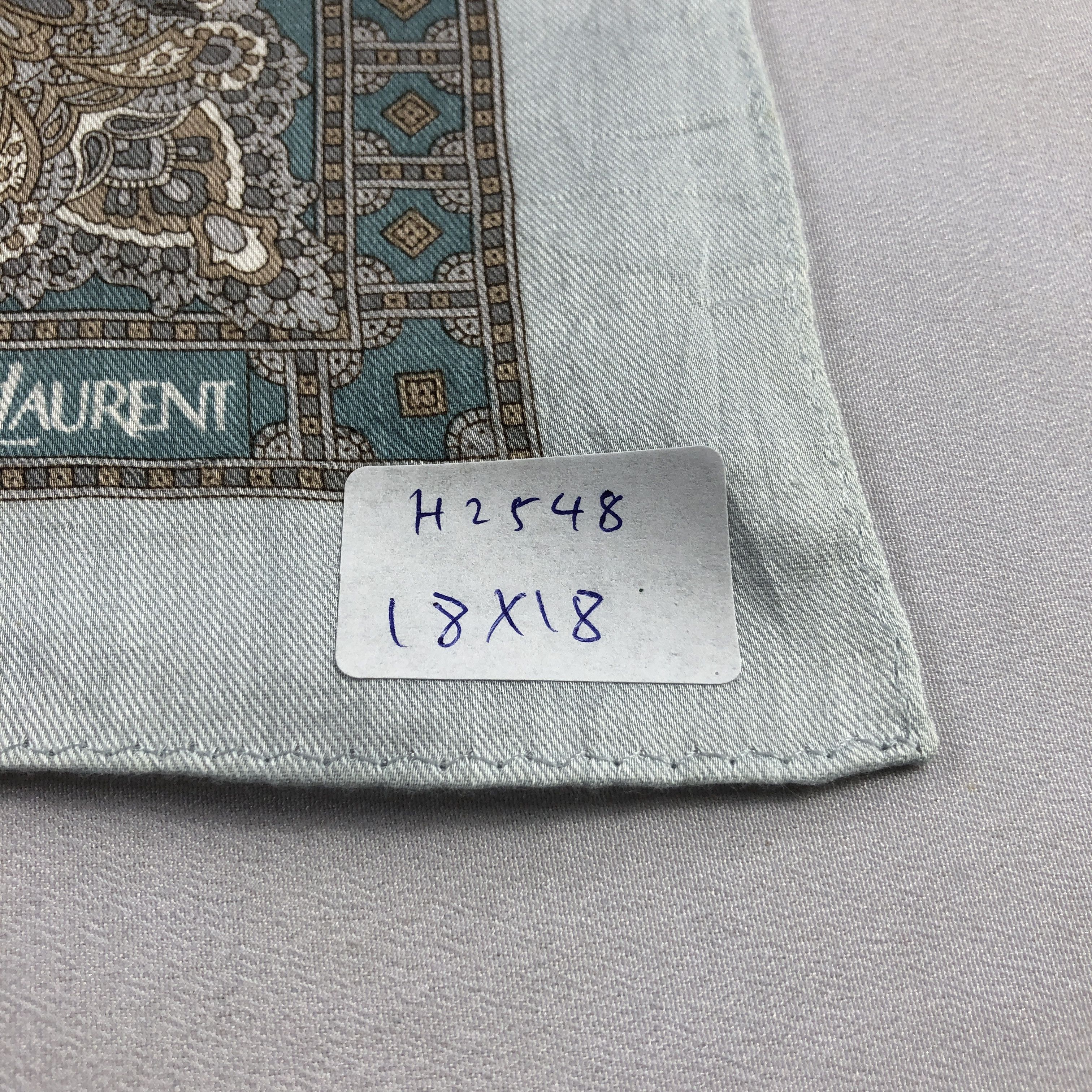 Vintage × Yves Saint Laurent YSL Handkerchief Neckerchief Bandana H2548 Size ONE SIZE - 6 Thumbnail
